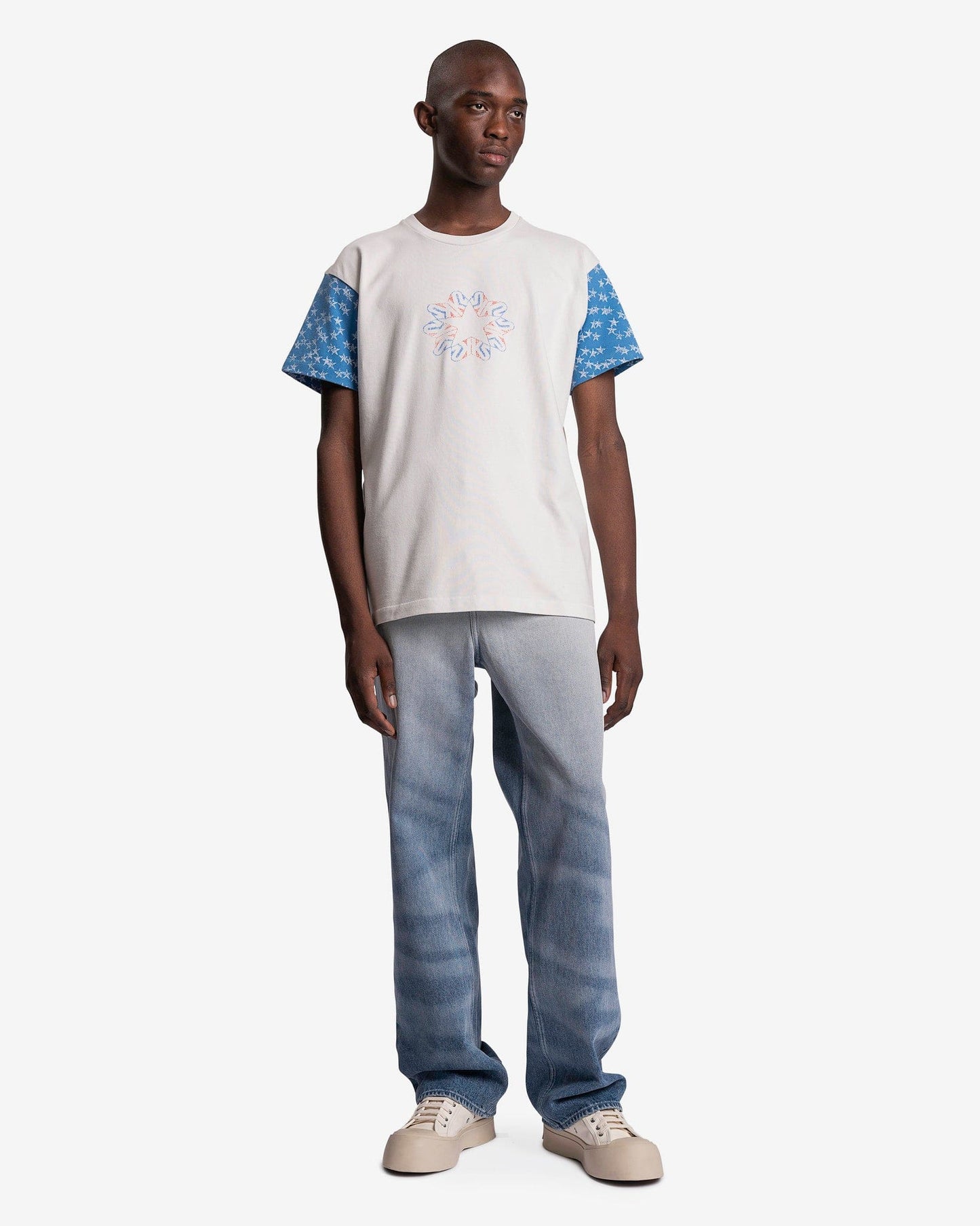 ERL Men's T-Shirts Graphic Knit T-Shirt in White