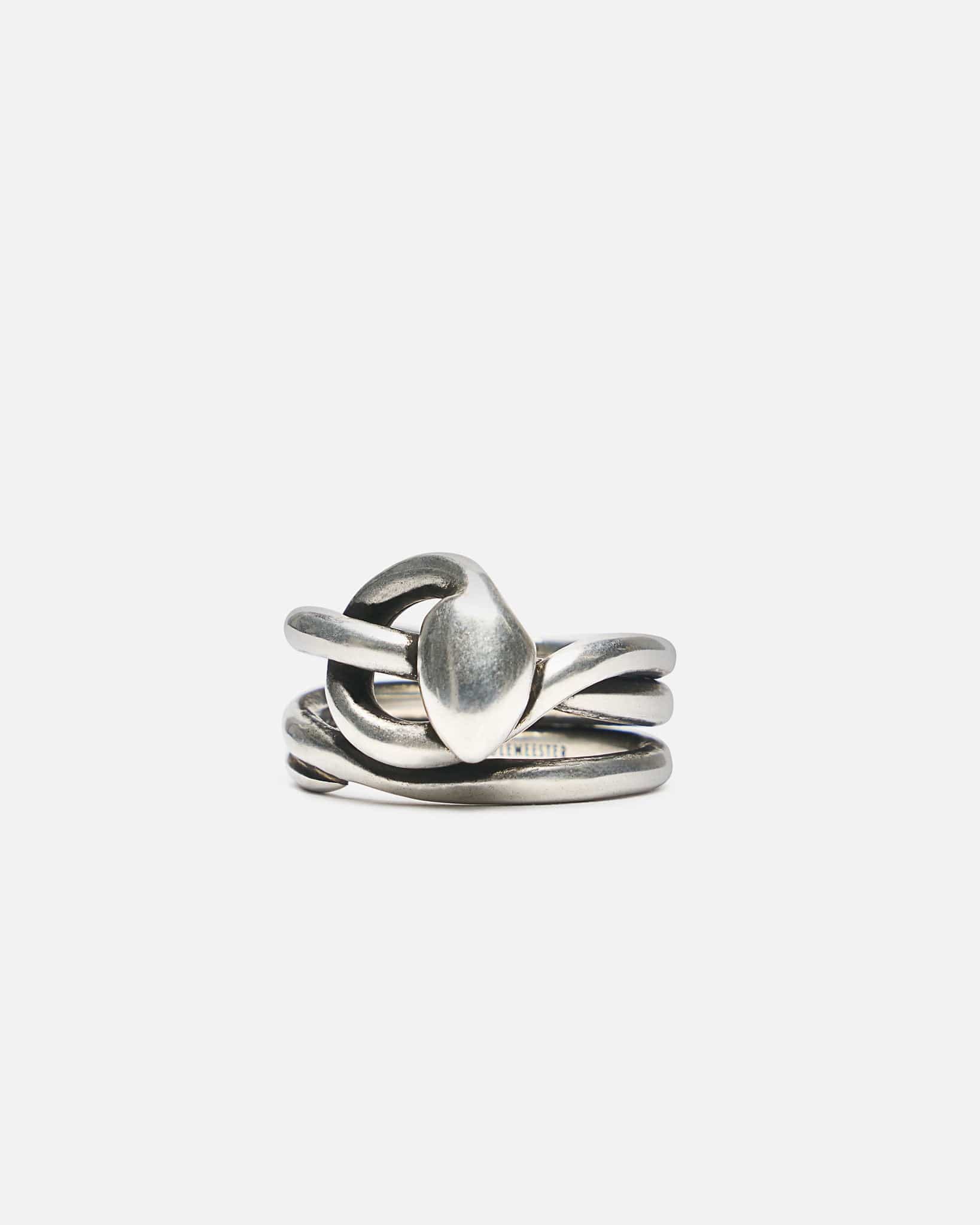 Ann Demeulemeester Jewelry Haki Snake Ring in Antique Silver