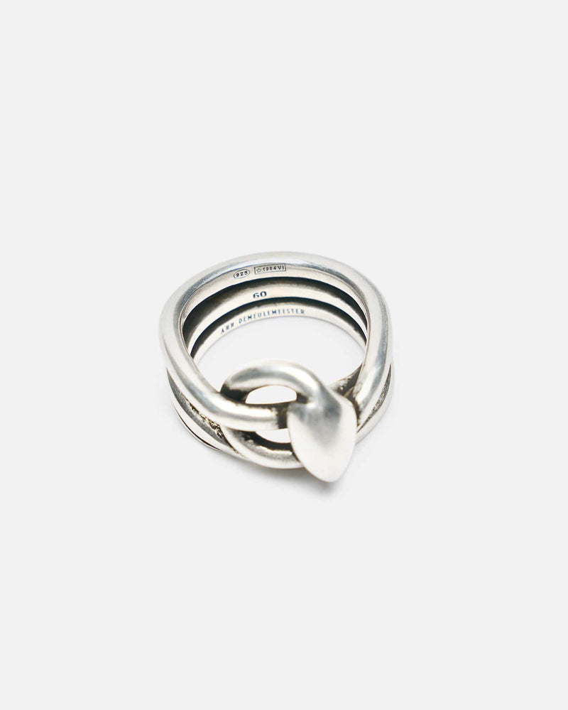Ann Demeulemeester Jewelry Haki Snake Ring in Antique Silver