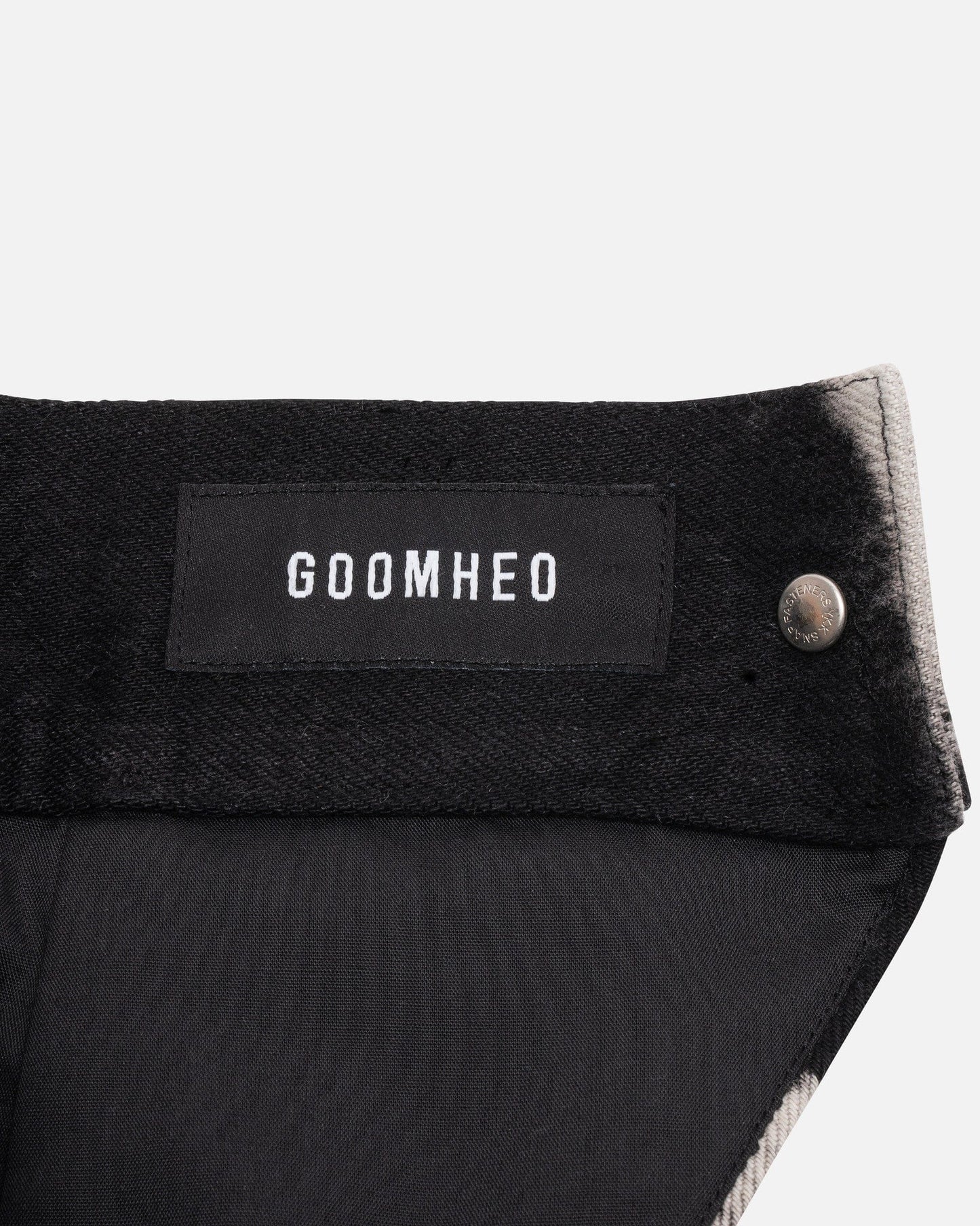 Goomheo Men's Gloves O/S Half Gloves in Black/White Washed Denim