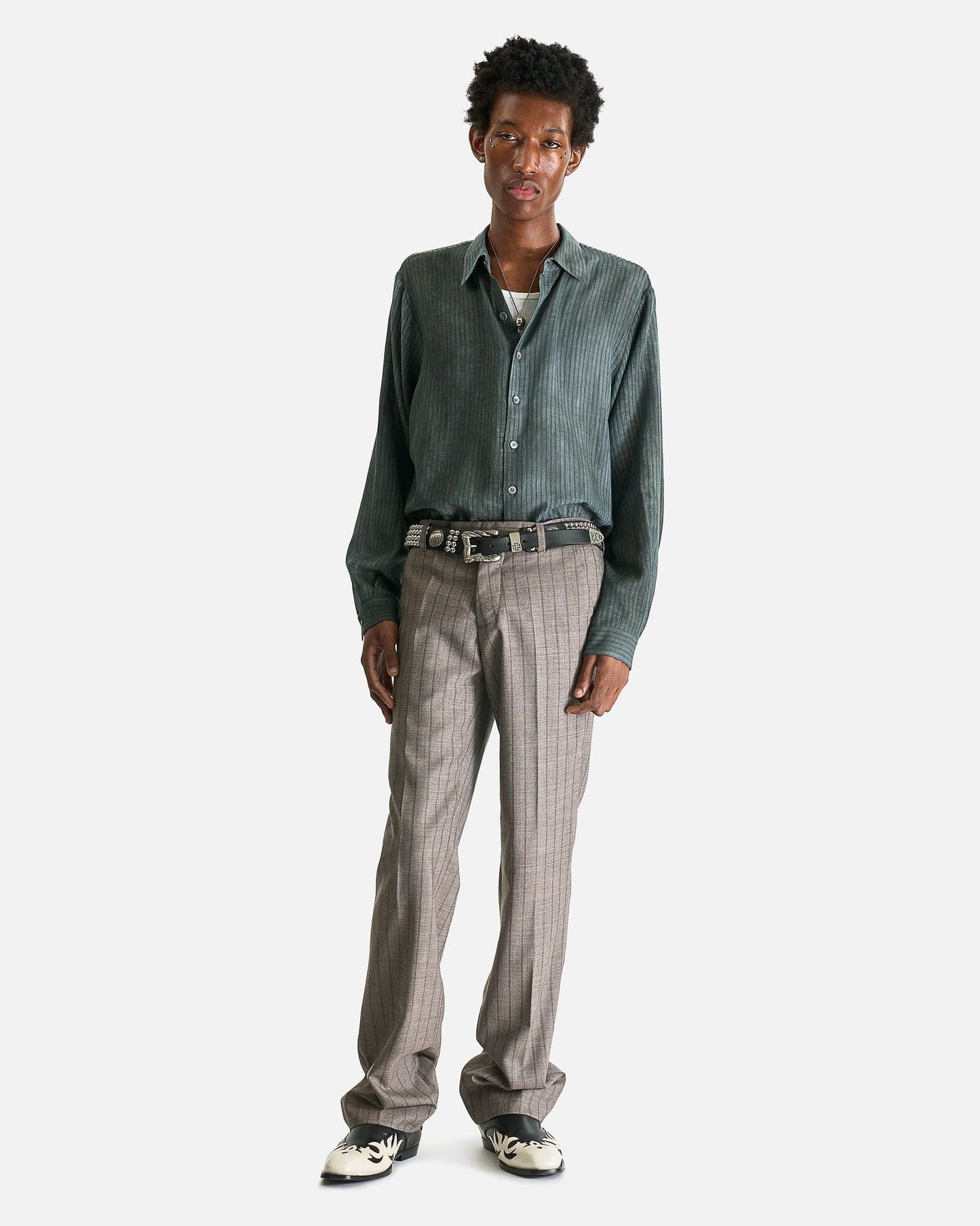 Enfants Riches Deprimes Men's Shirts Hampton's Junkie Shirt in Indigo/Creme