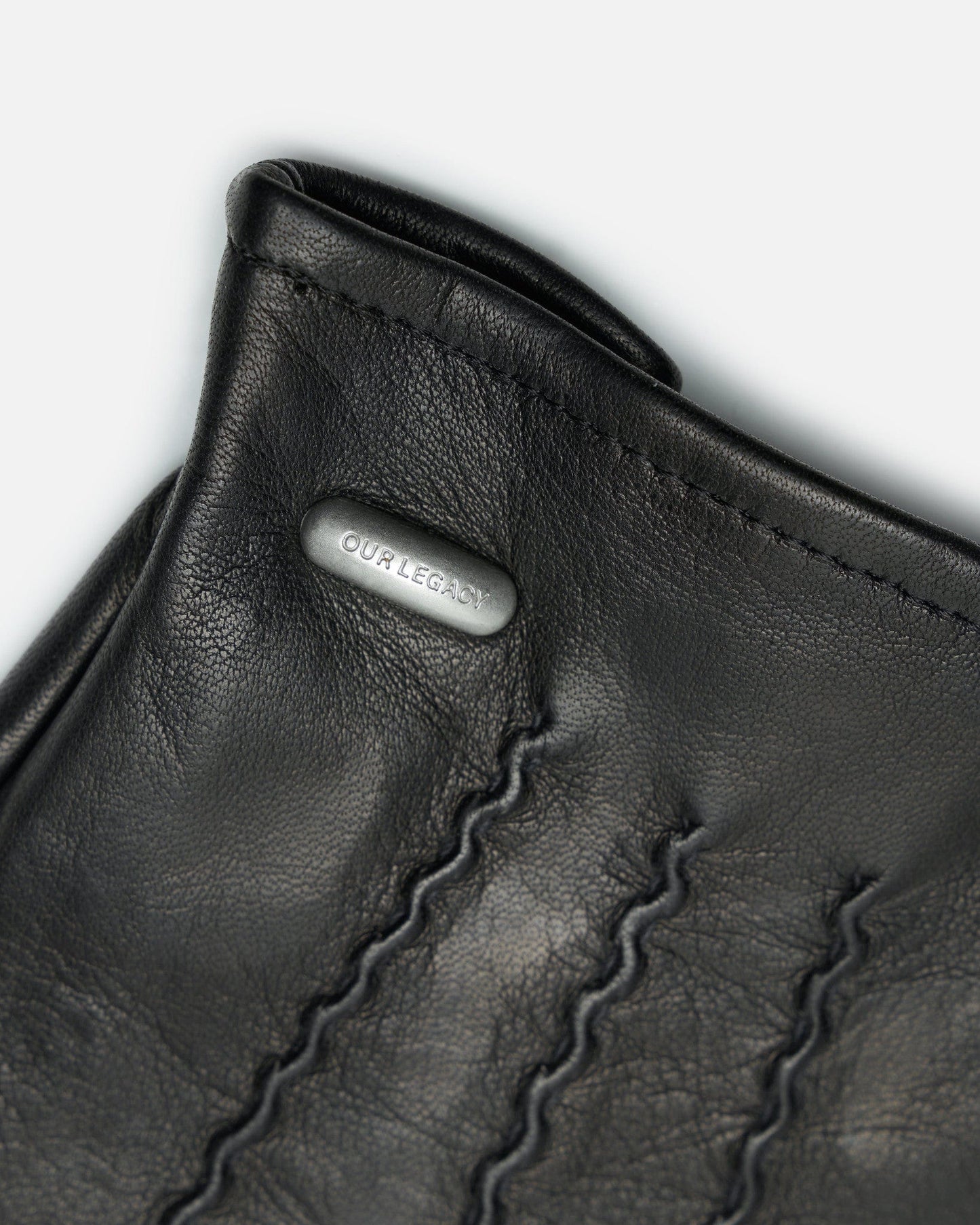 Our Legacy Men's Gloves Hang Loose Gloves in Black Leather