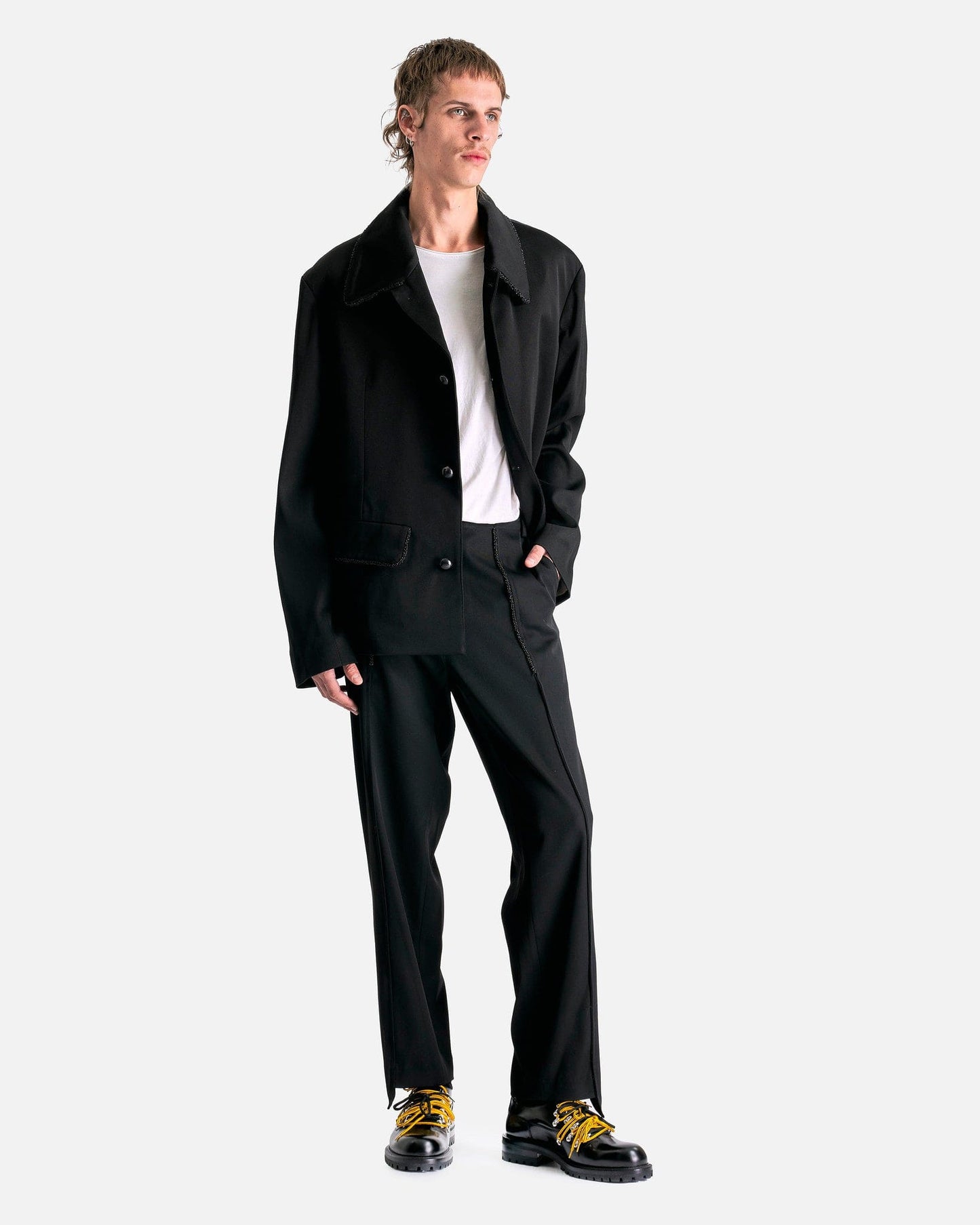 NAMACHEKO Men's Pants Hassel Trouser in Black