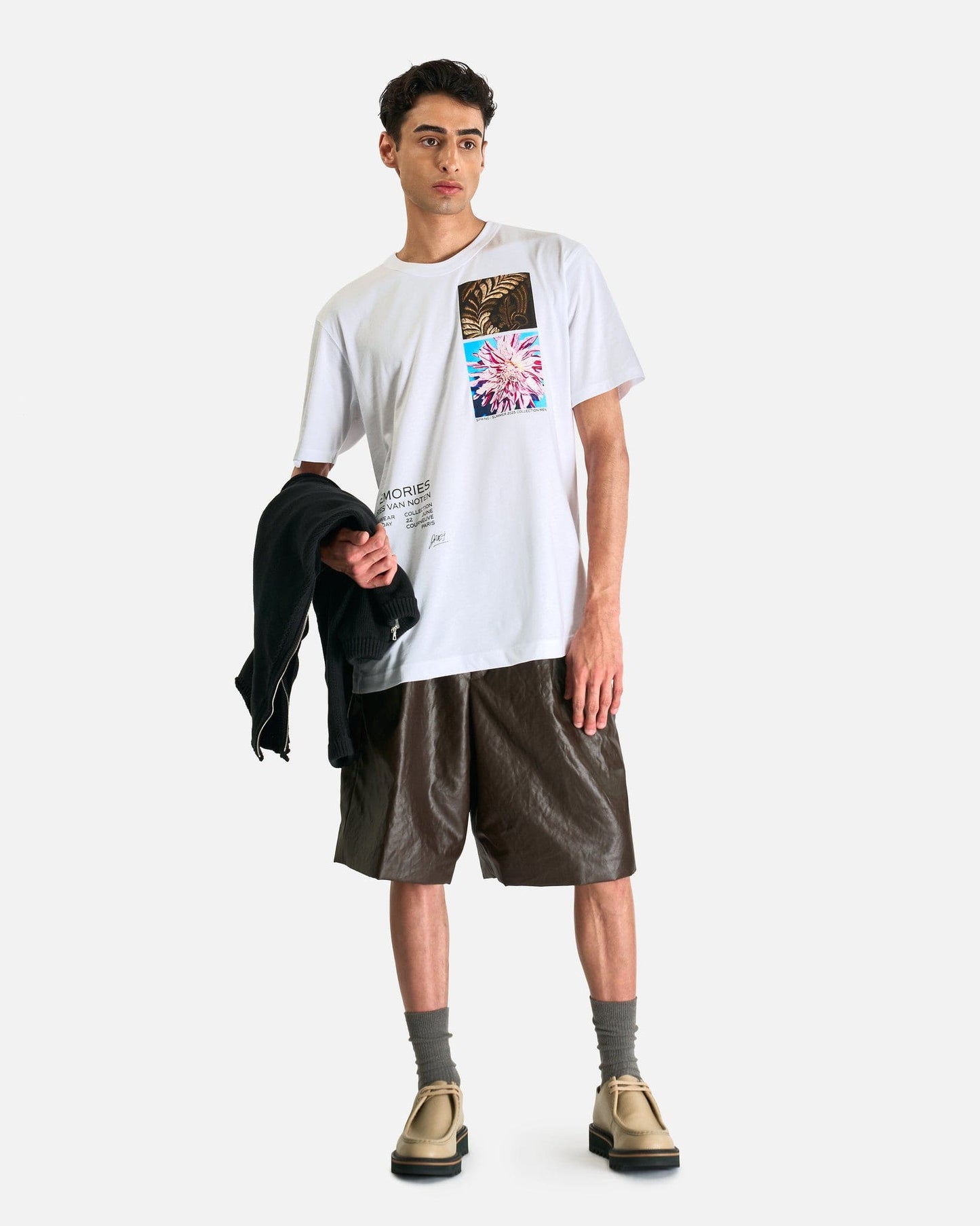 Dries Van Noten Men's T-Shirts Heer PR SS T-Shirt in White