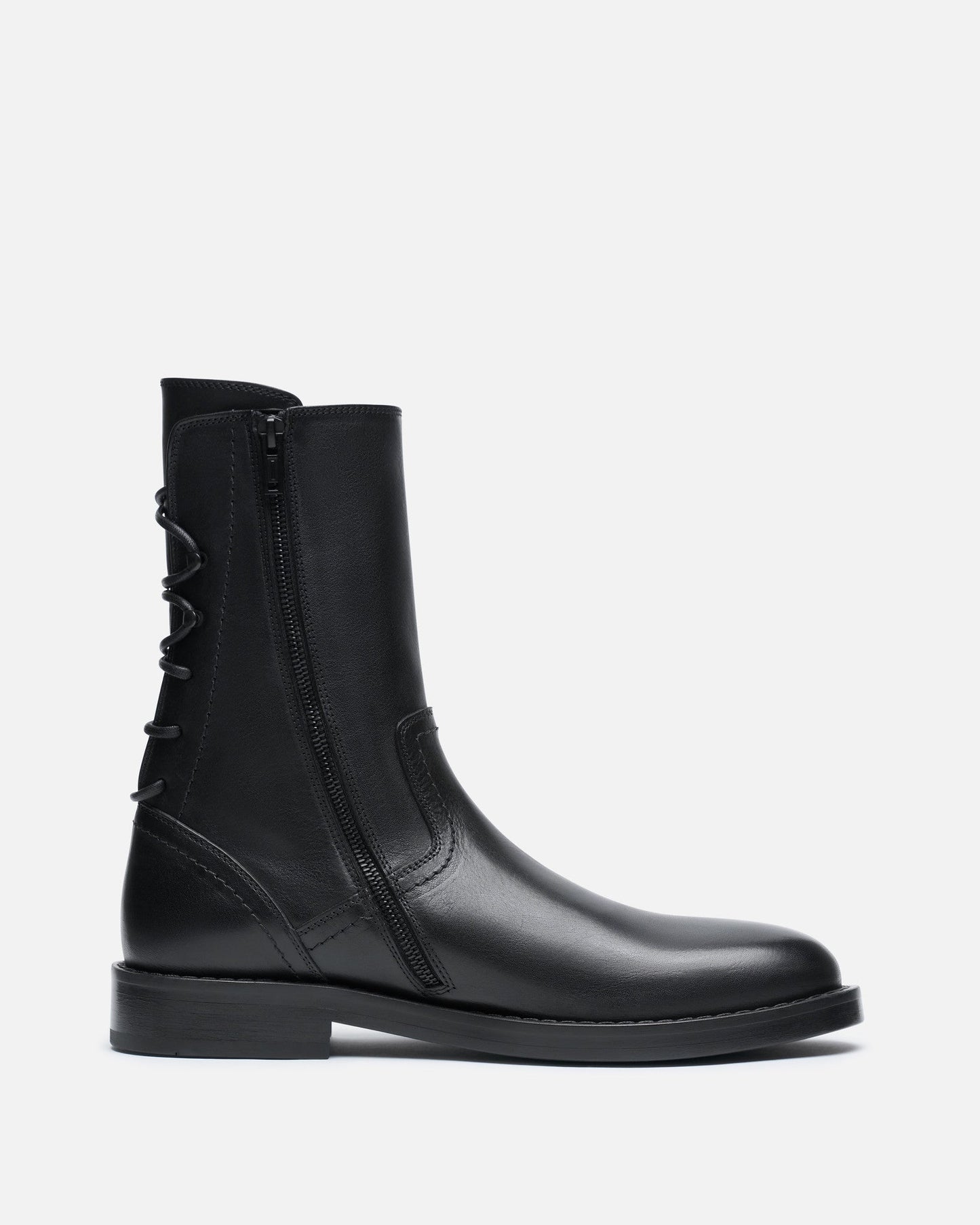 Ann Demeulemeester Men's Boots Heiko Laced Back Ankle Boots in Black