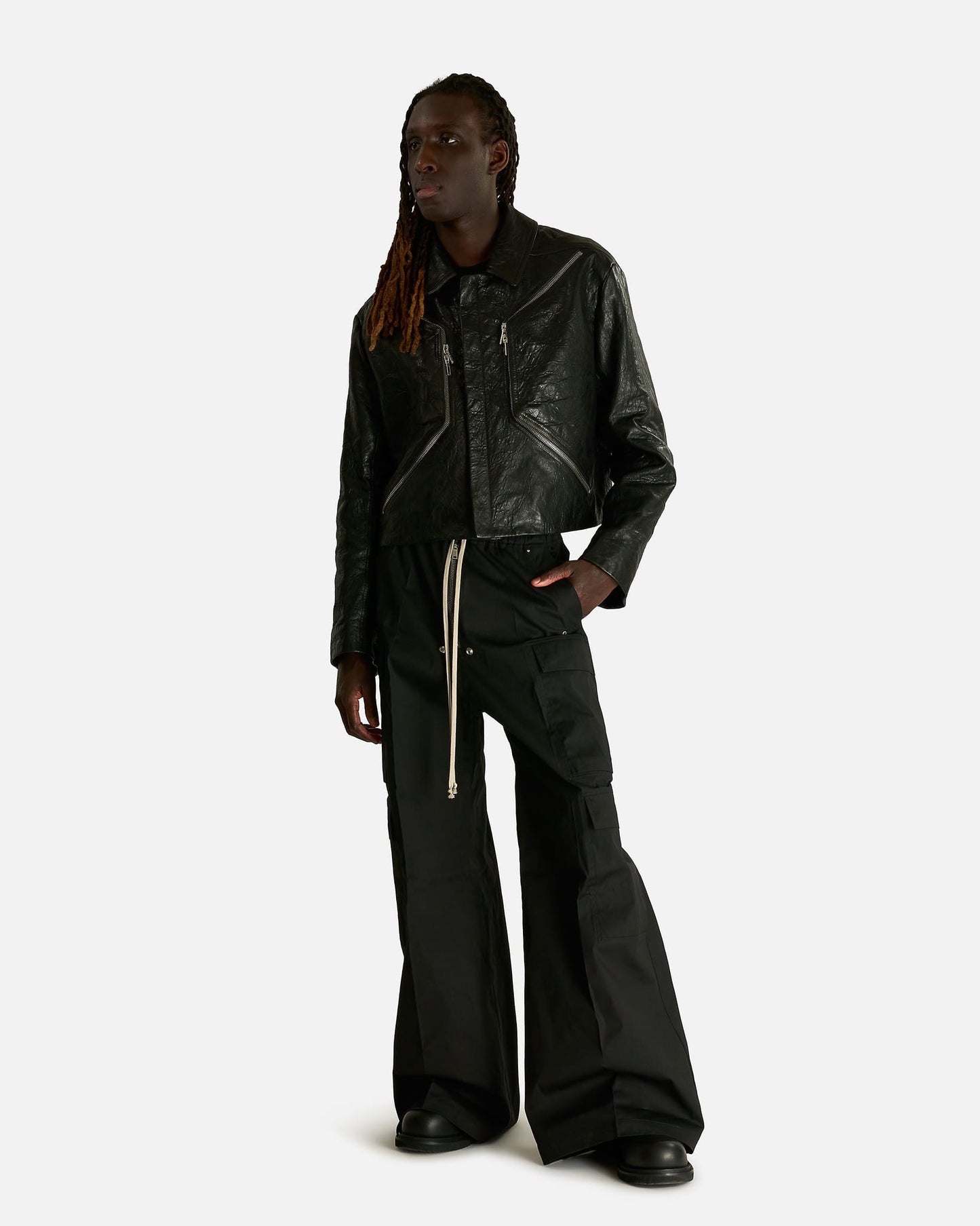 Rick Owens Men's Jackets Heizer Mac Jacket in Black