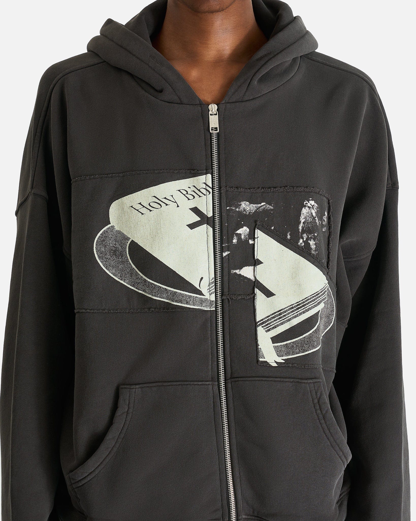 Enfants Riches Deprimes Men's Sweatshirts Holy Bible "Assemblage" Baggy Zip Hoodie in Black