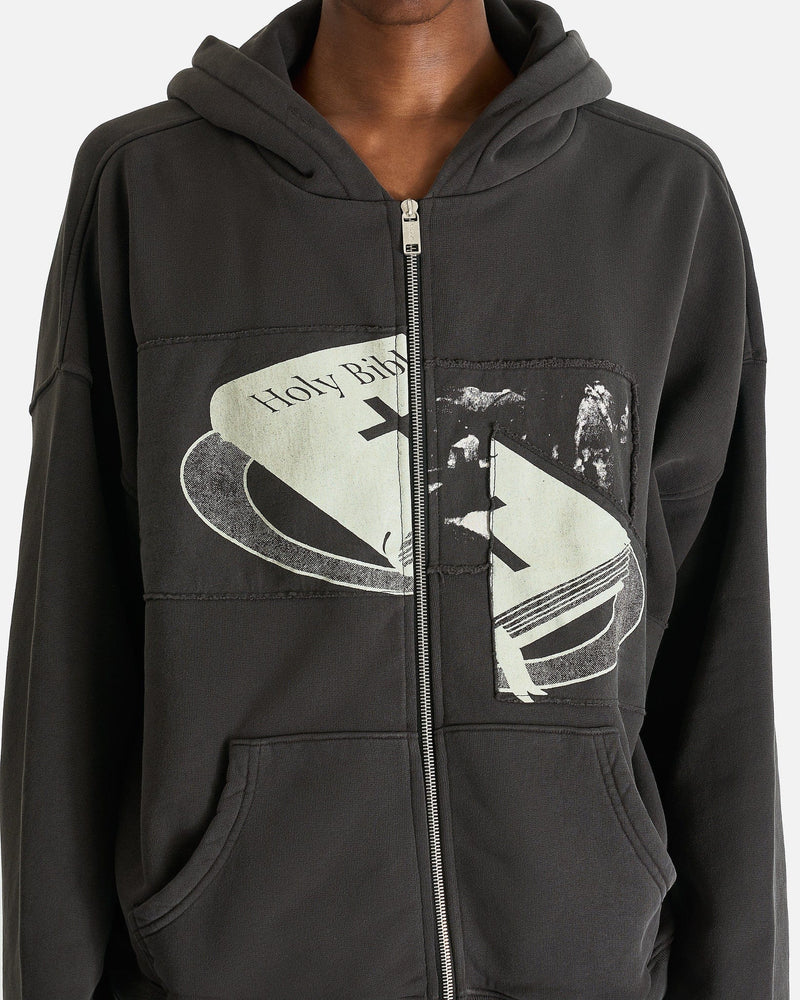 Enfants Riches Deprimes Men's Sweatshirts Holy Bible "Assemblage" Baggy Zip Hoodie in Black