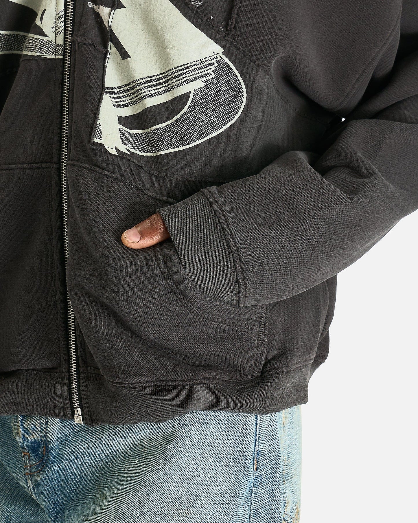 Enfants Riches Deprimes Men's Sweatshirts Holy Bible "Assemblage" Baggy Zip Hoodie in Black