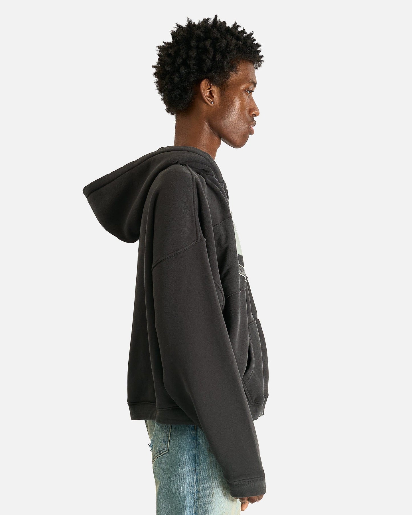 Enfants Riches Deprimes Men's Sweatshirts Holy Bible "Assemblage" Baggy Zip Hoodie in Black