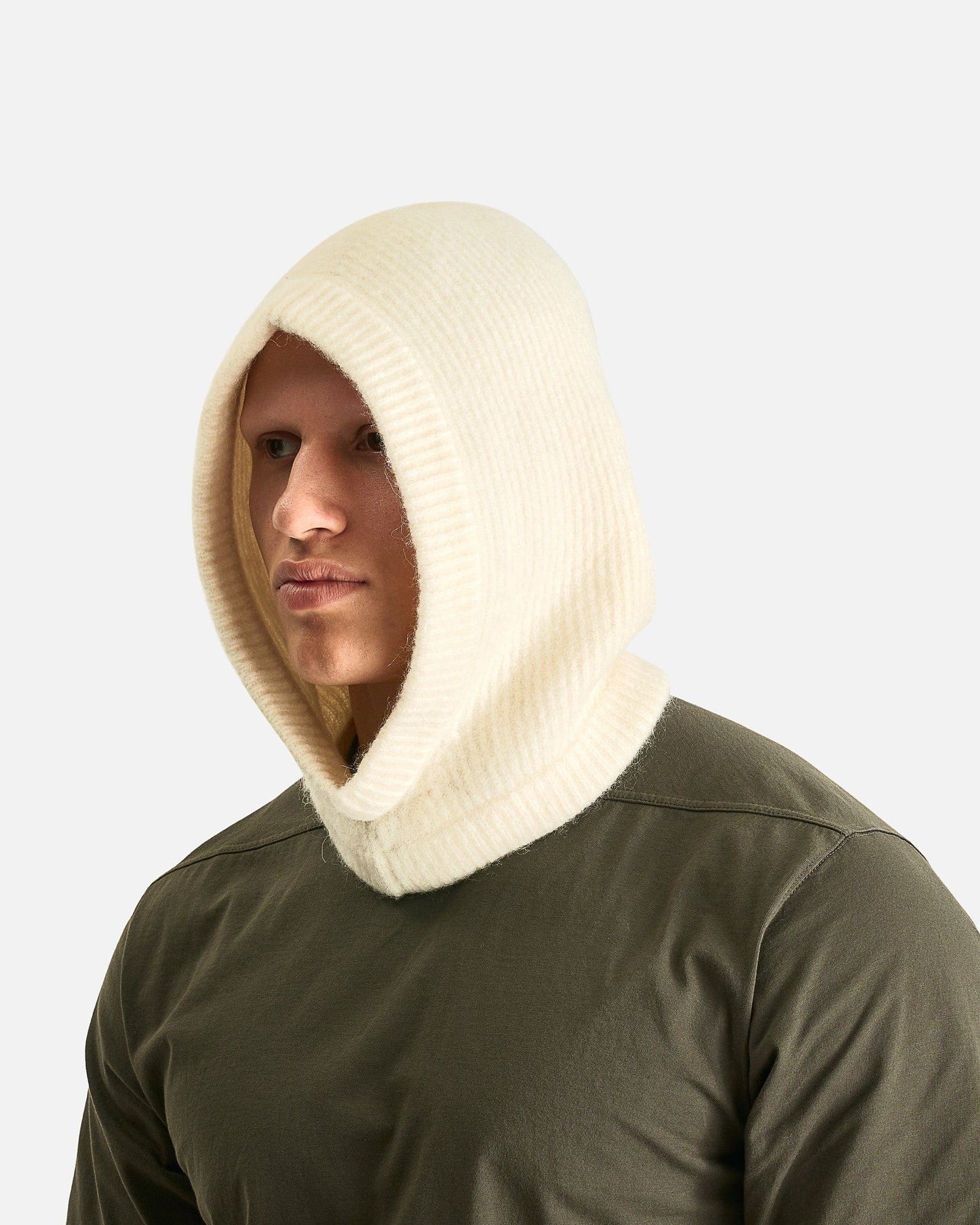 Rick Owens Men's Hats OS Hood in Milk