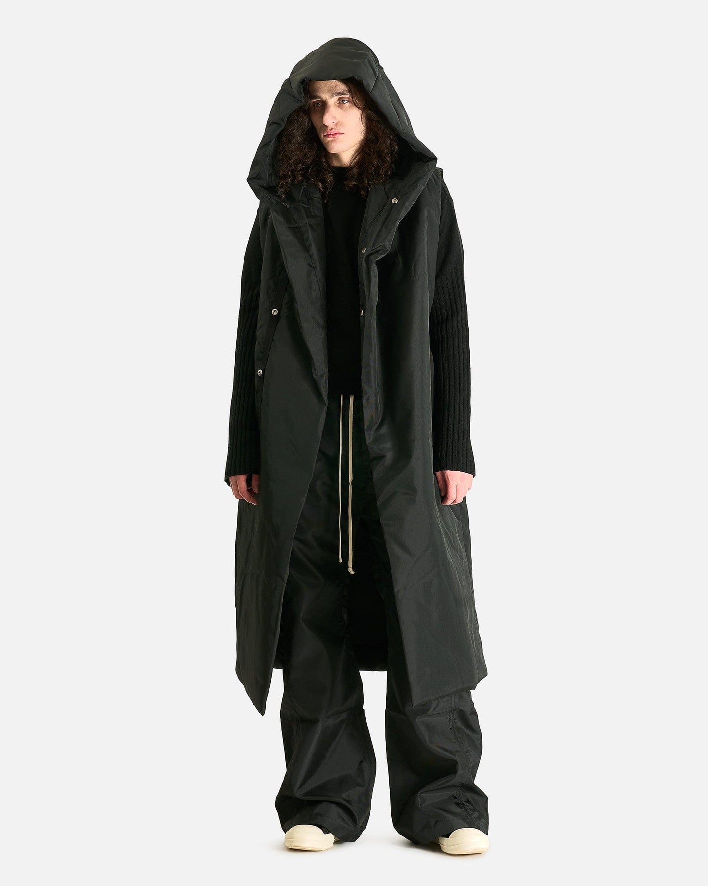 Rick Owens DRKSHDW Men's Coat Hooded Liner in Black