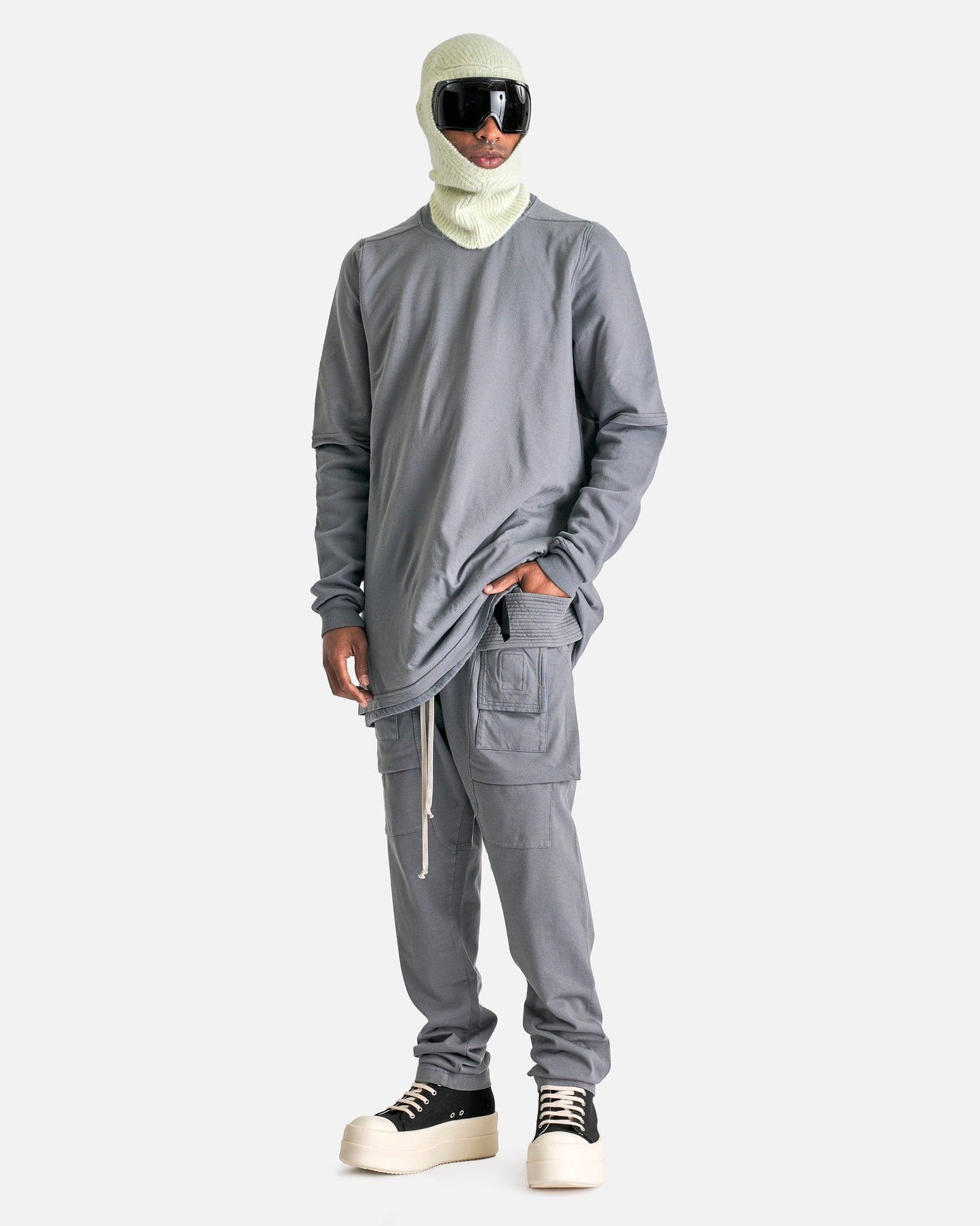 Rick Owens DRKSHDW Men's T-Shirts Hustler T in Stone