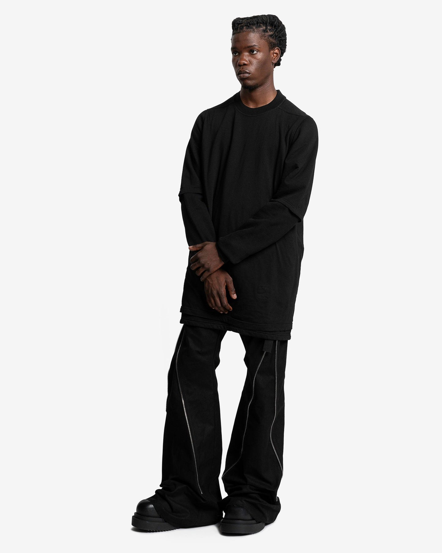 Rick Owens DRKSHDW Men's Sweatshirts Hustler T-Shirt in Black