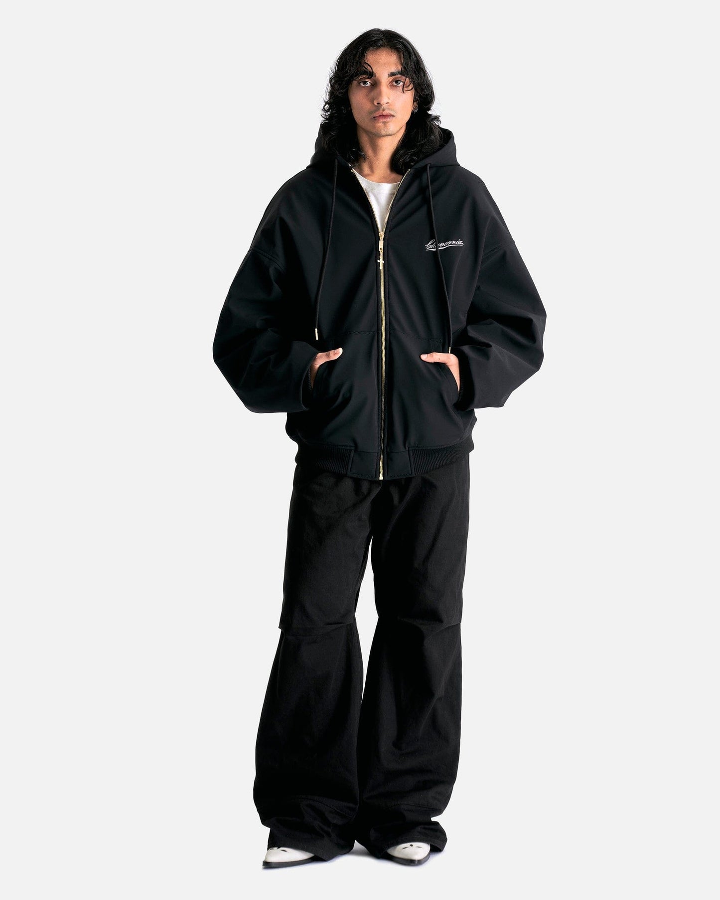 Willy Chavarria Men's Sweatshirts Juggernaut Hoodie in Black