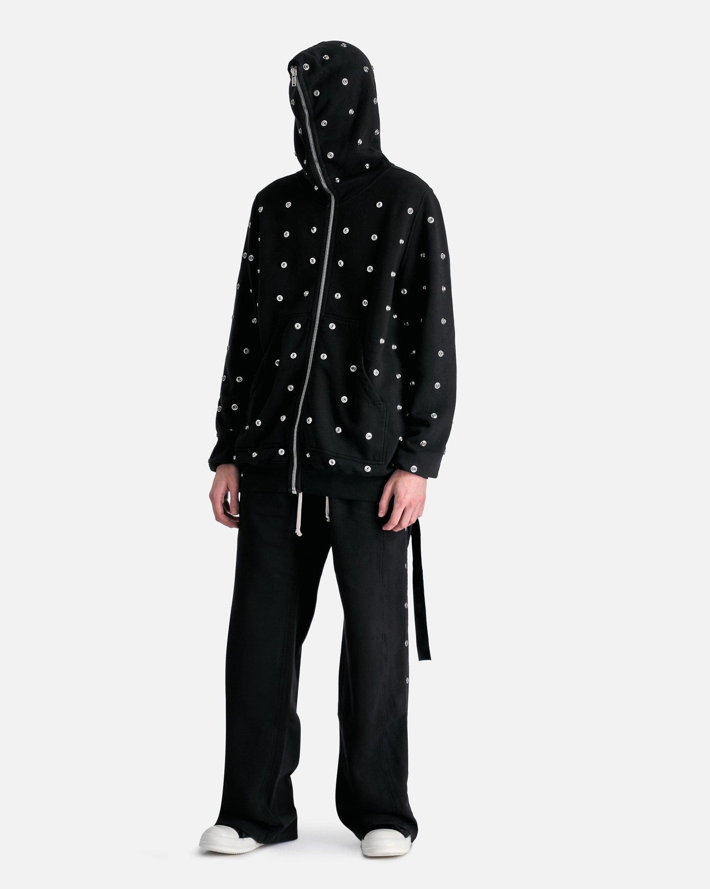 Rick Owens DRKSHDW Men's Sweater Jumbo Gimp Hoodie in Black