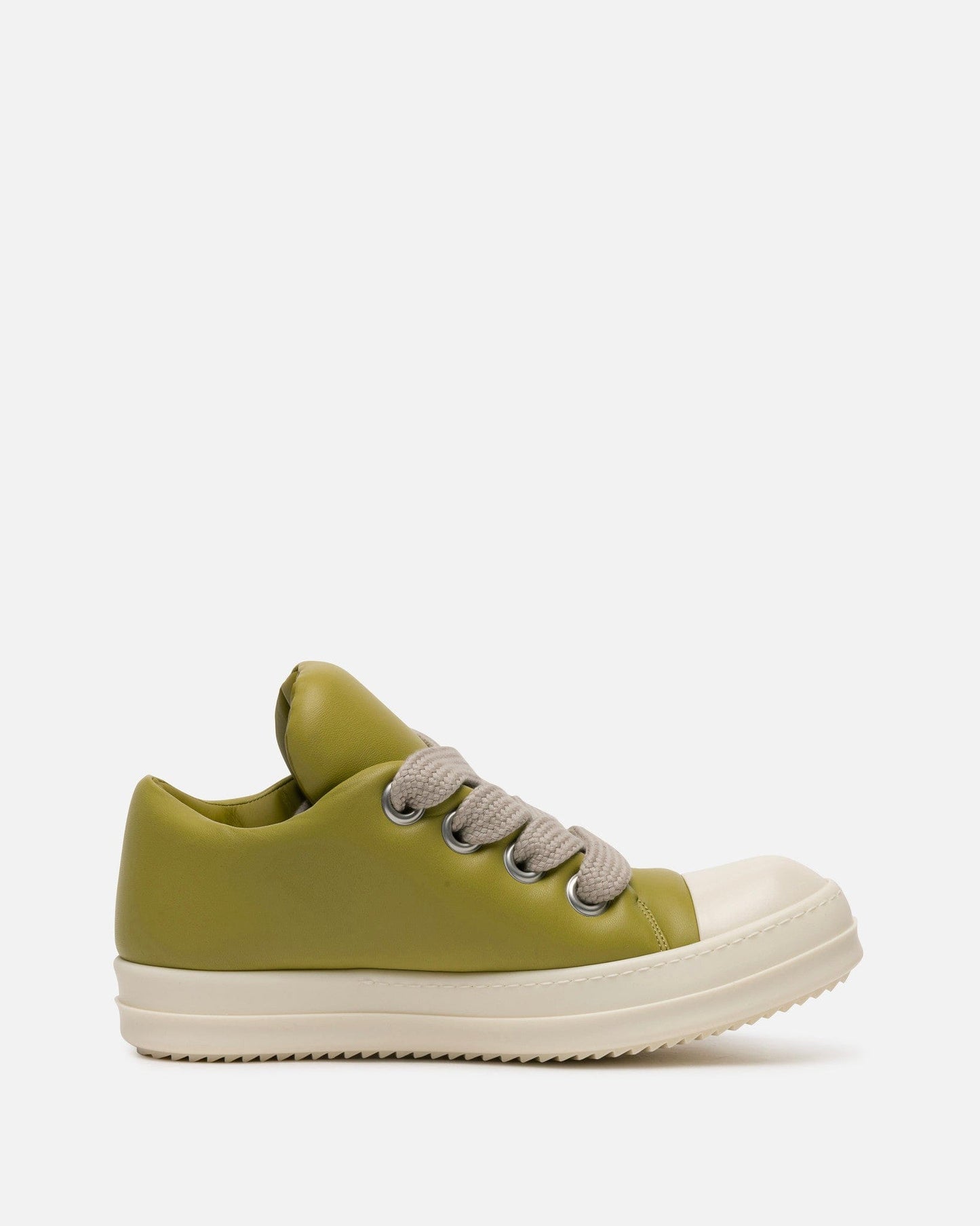 Rick Owens Men's Sneakers Jumbo Lace Padded Low Ramones in Acid/Milk