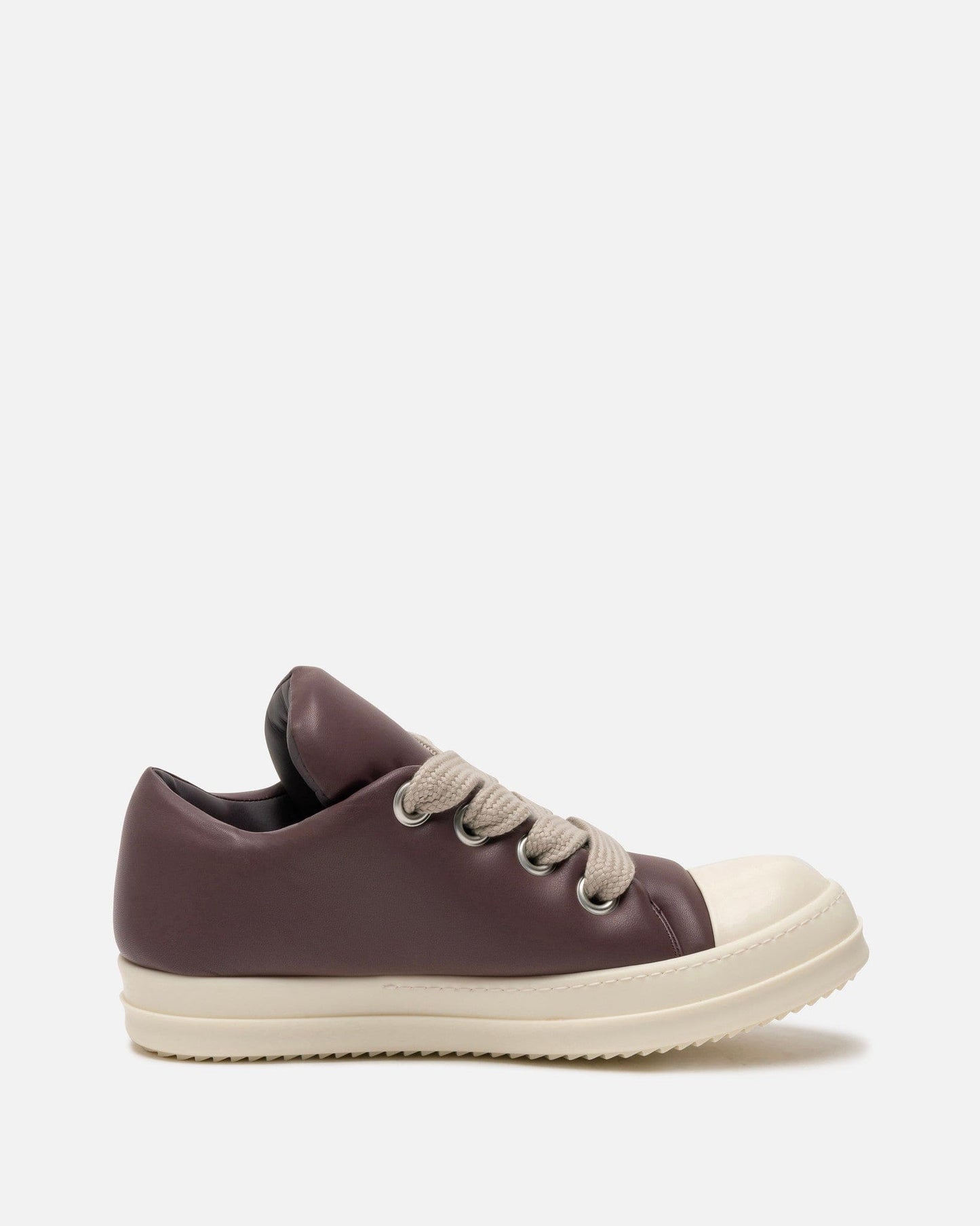 Rick Owens Men's Sneakers Jumbo Lace Padded Low Ramones in Amethyst/Milk