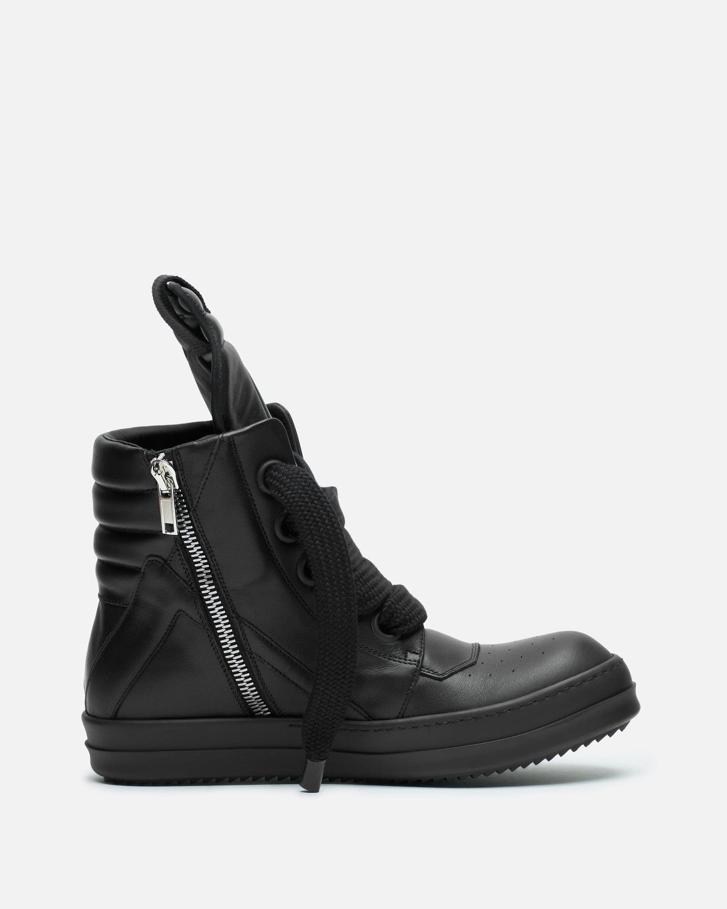 Rick Owens Men's Sneakers Jumbolace Geobasket in All Black