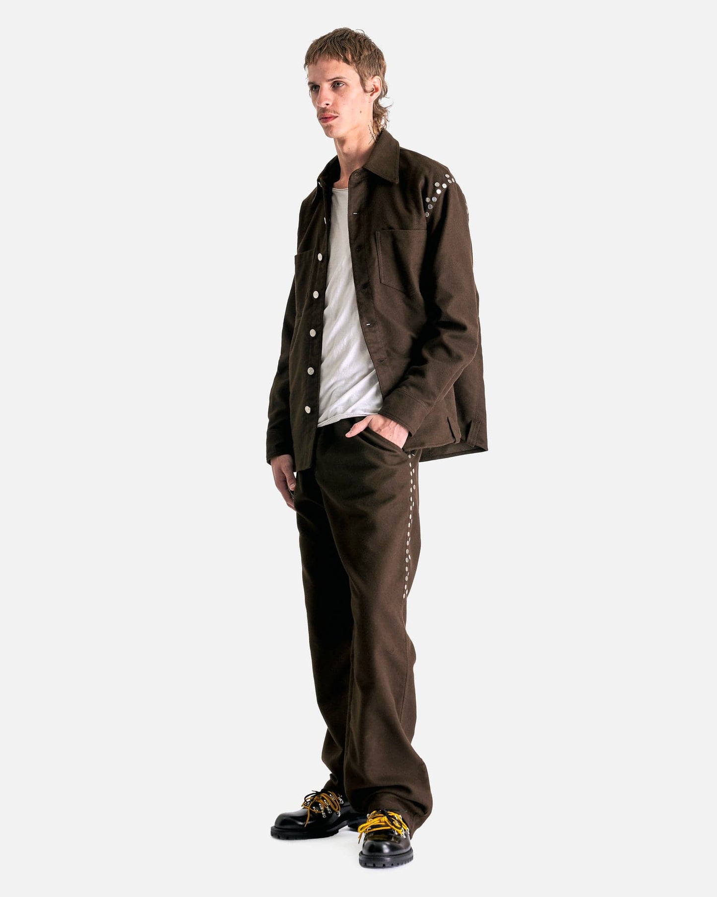 NAMACHEKO Men's Pants Kean Trouser in Brown