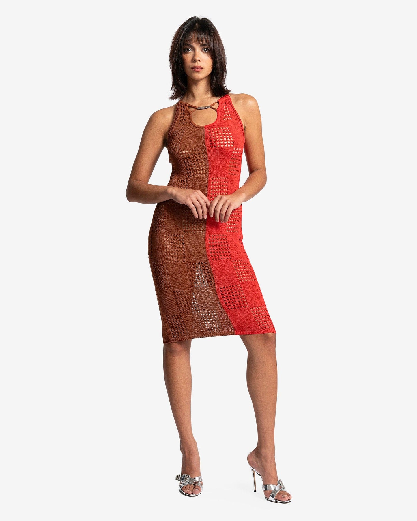 Andersson Bell Women Dresses Keira Block Knit Dress in Red