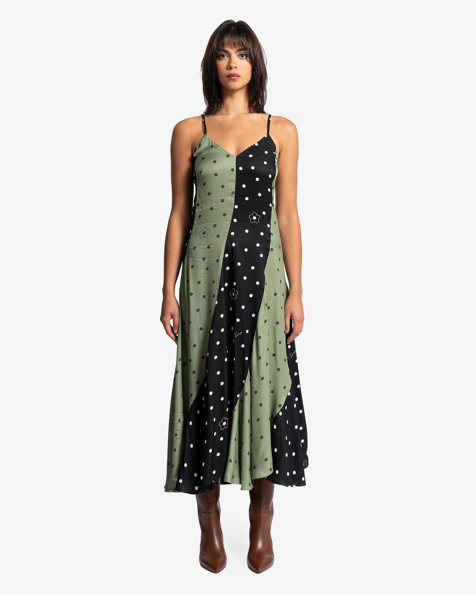 Kenzo Flower Spot Long Dress in Black Kenzo Flower Spot Long Dress in Black