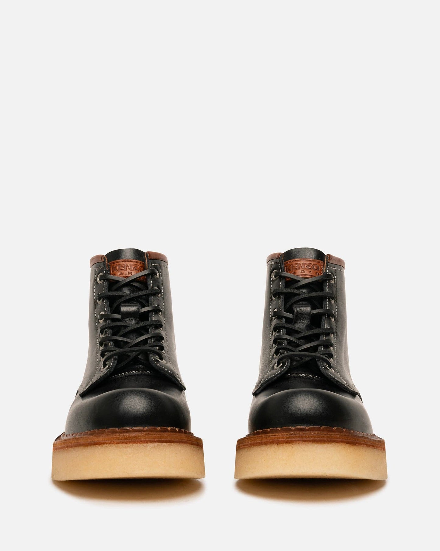 KENZO Men's Boots Kenzoyama Lace-Up Boots in Black