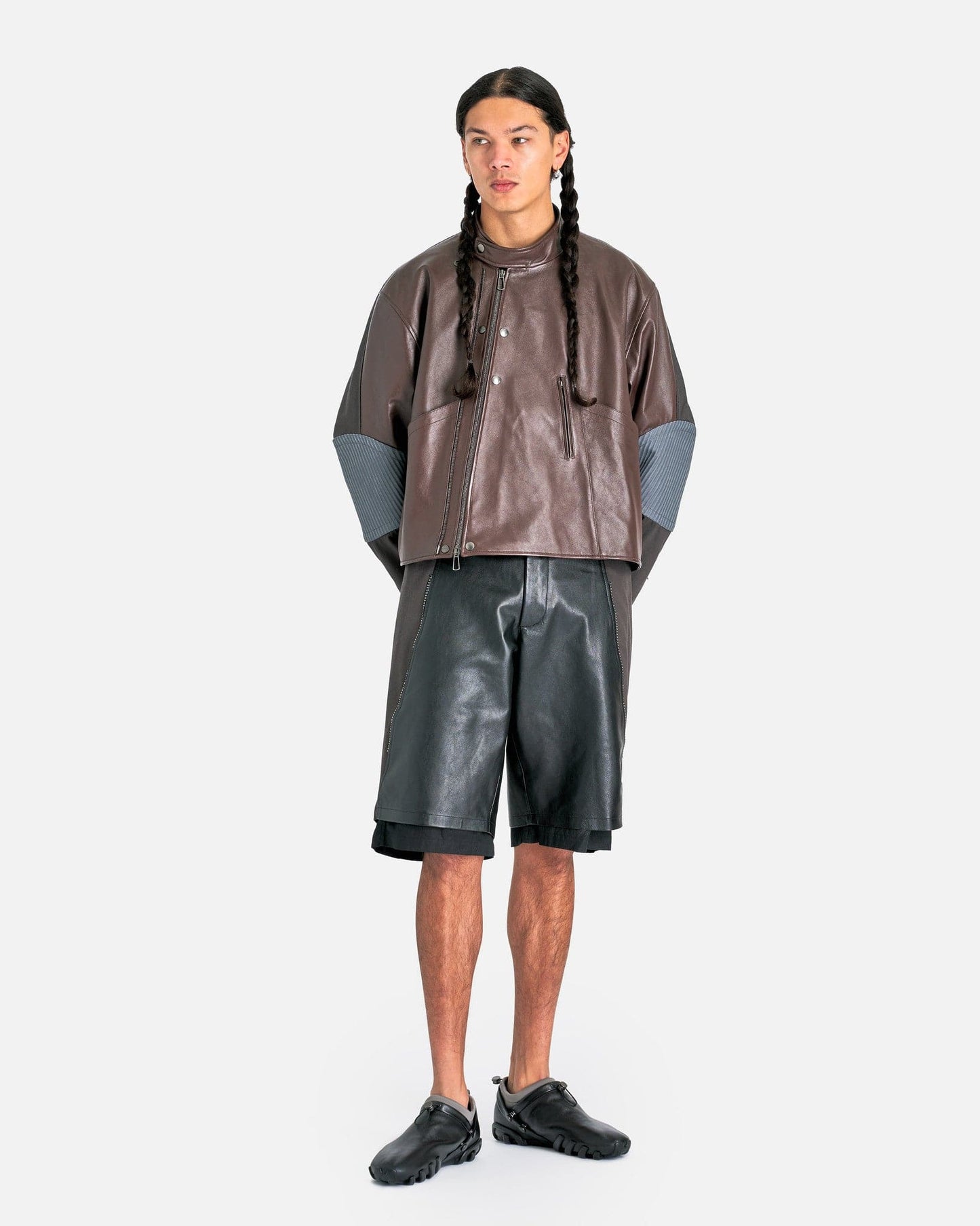 At.Kollektive Men's Shorts KIKO KOSTADINOV Inayat Shorts in Black/Turtle Green