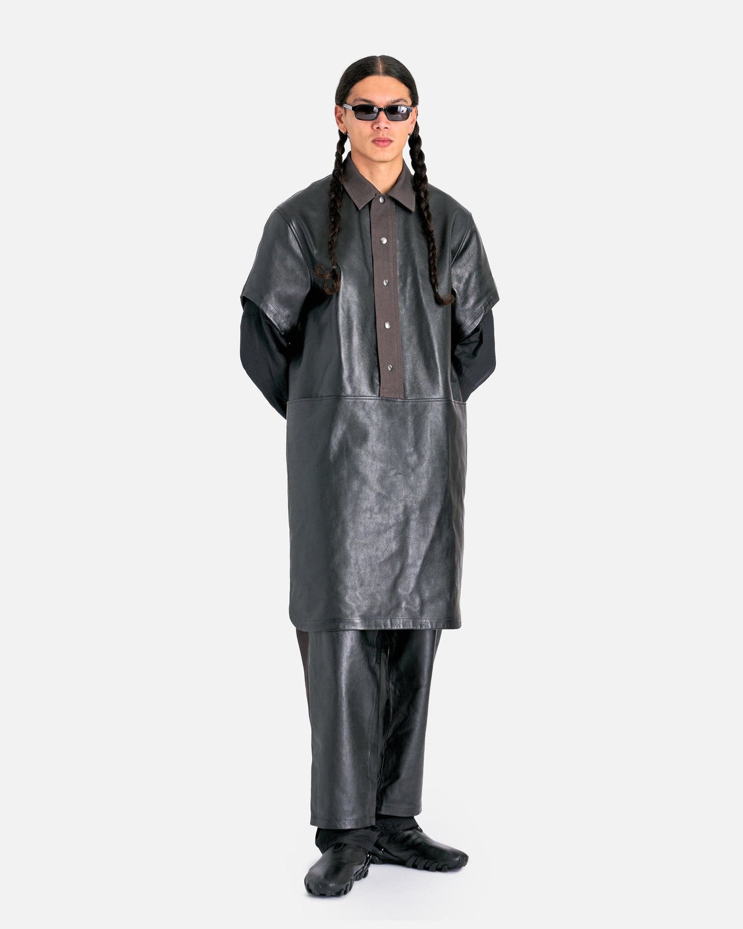 At.Kollektive Men's Pants KIKO KOSTADINOV Milne Trouser in Black/Turtle Green