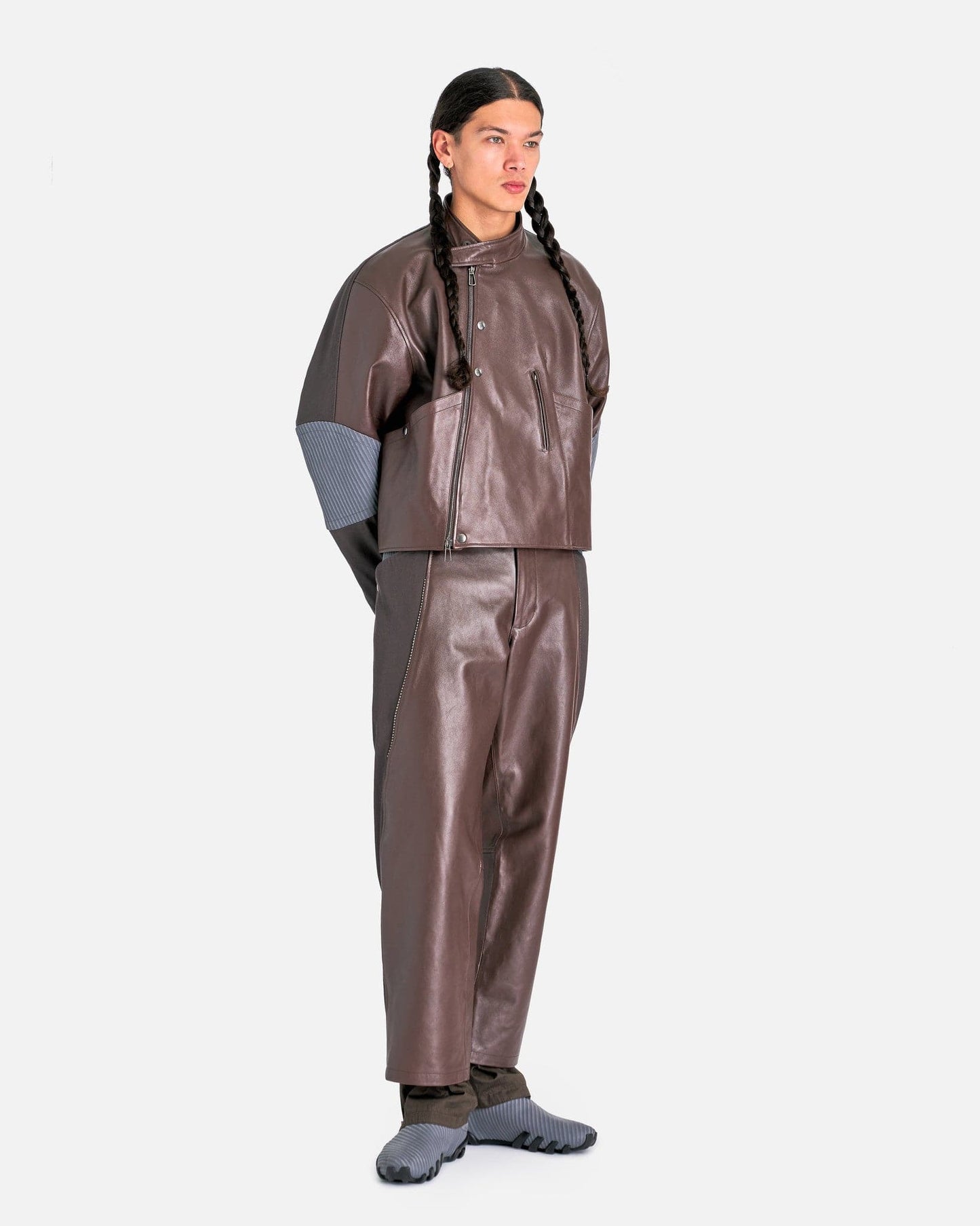 At.Kollektive Men's Pants KIKO KOSTADINOV Milne Trouser in Chicory Coffee/Steel Gray