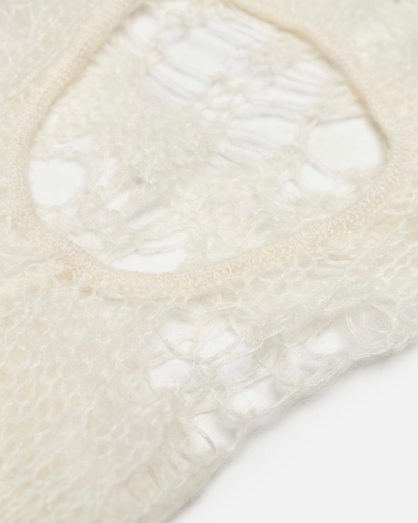 Rick Owens Men's Hats OS Knit Balaclava in Milk
