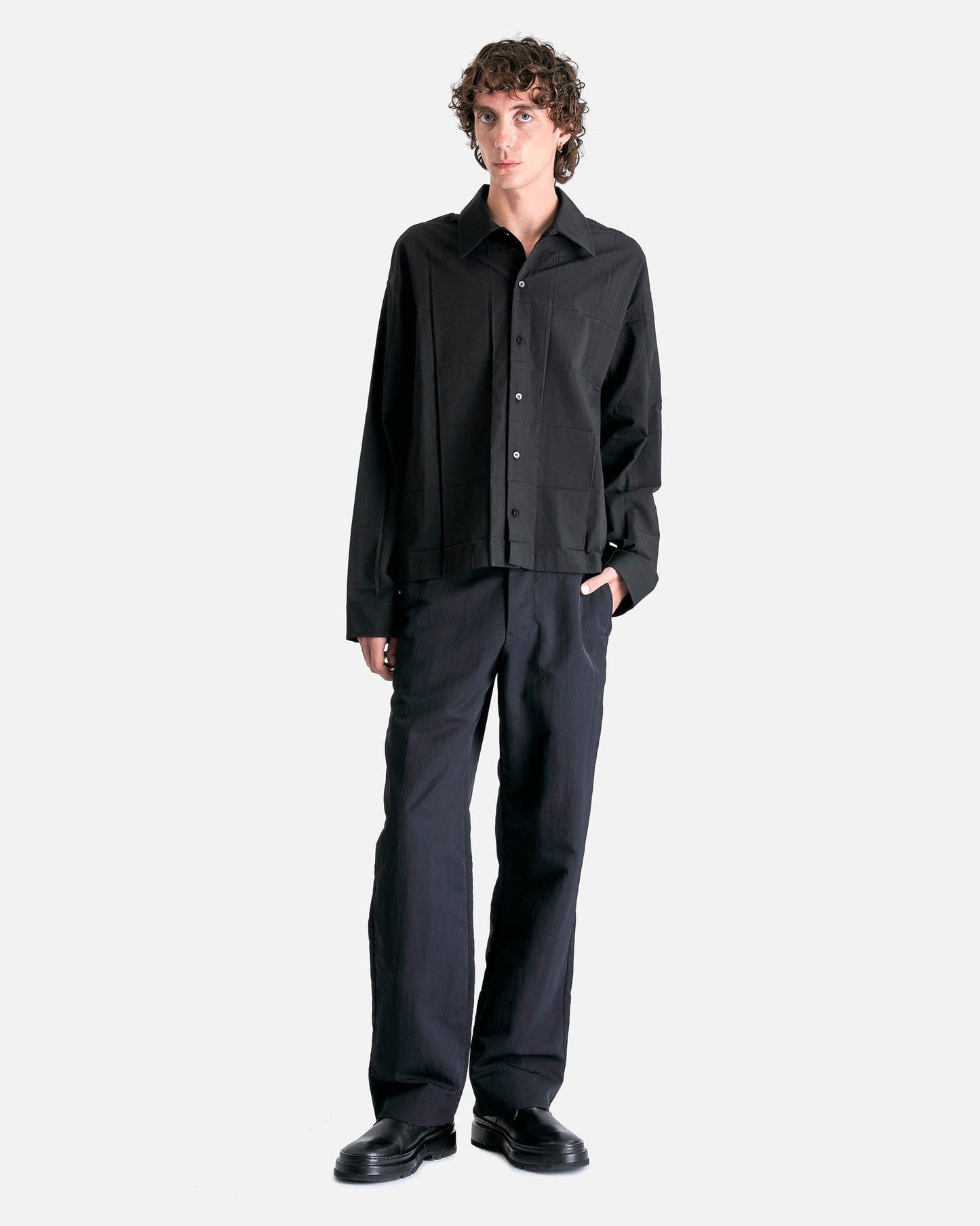 Jacquemus Men's Shirts La Chemise Corto in Black