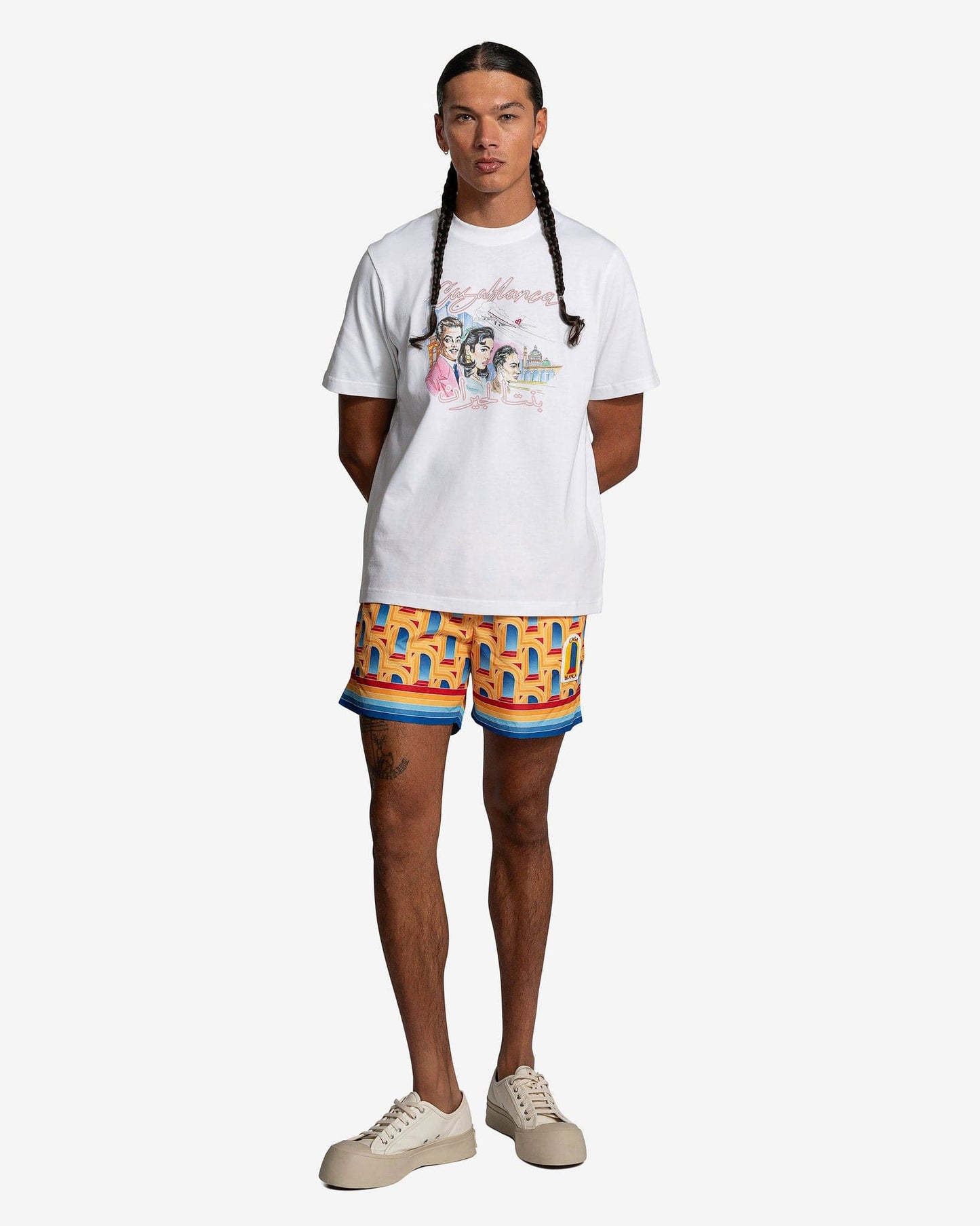 Casablanca Men's T-Shirts La Liaison Printed T-Shirt in White