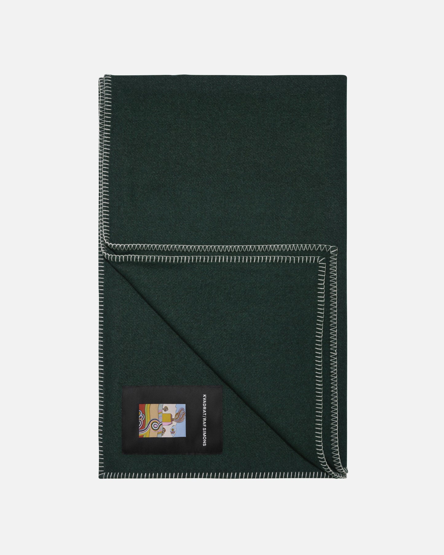 Kvadrat/Raf Simons Home Goods 140x180 Lambswool Throw in Dark Green