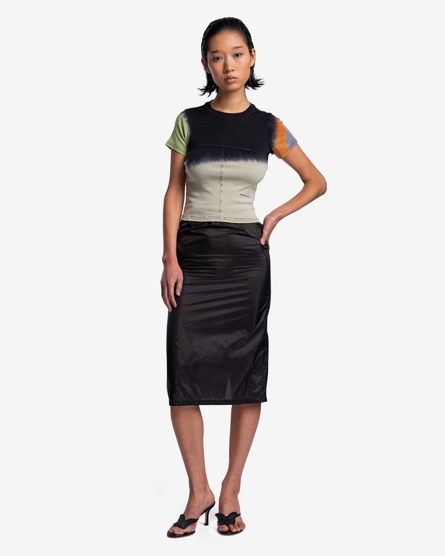 Eckhaus Latta Women T-Shirts Lapped Baby T-Shirt in Atmosphere