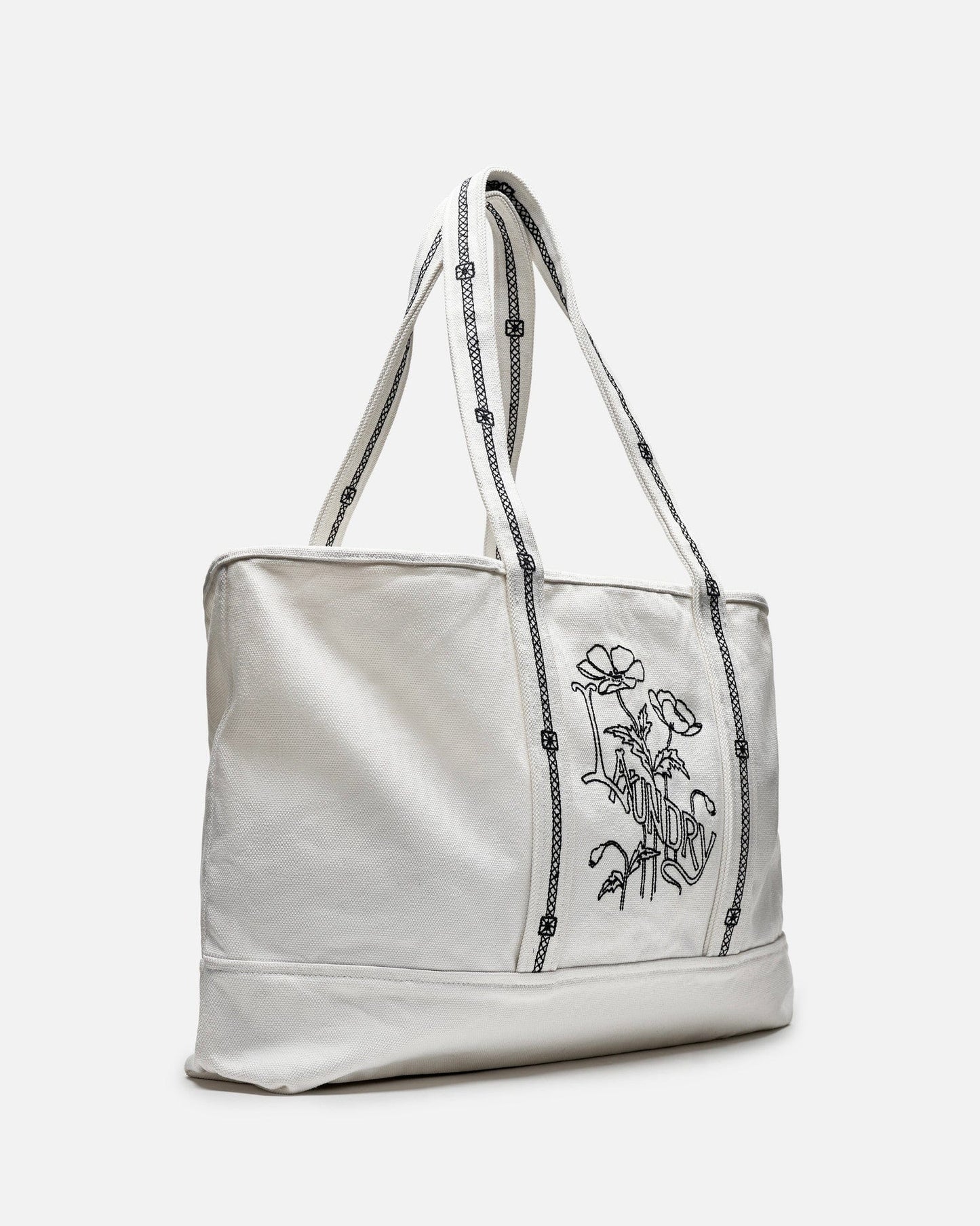 Bode Home Goods OS Laundry Tote in Natural/Black