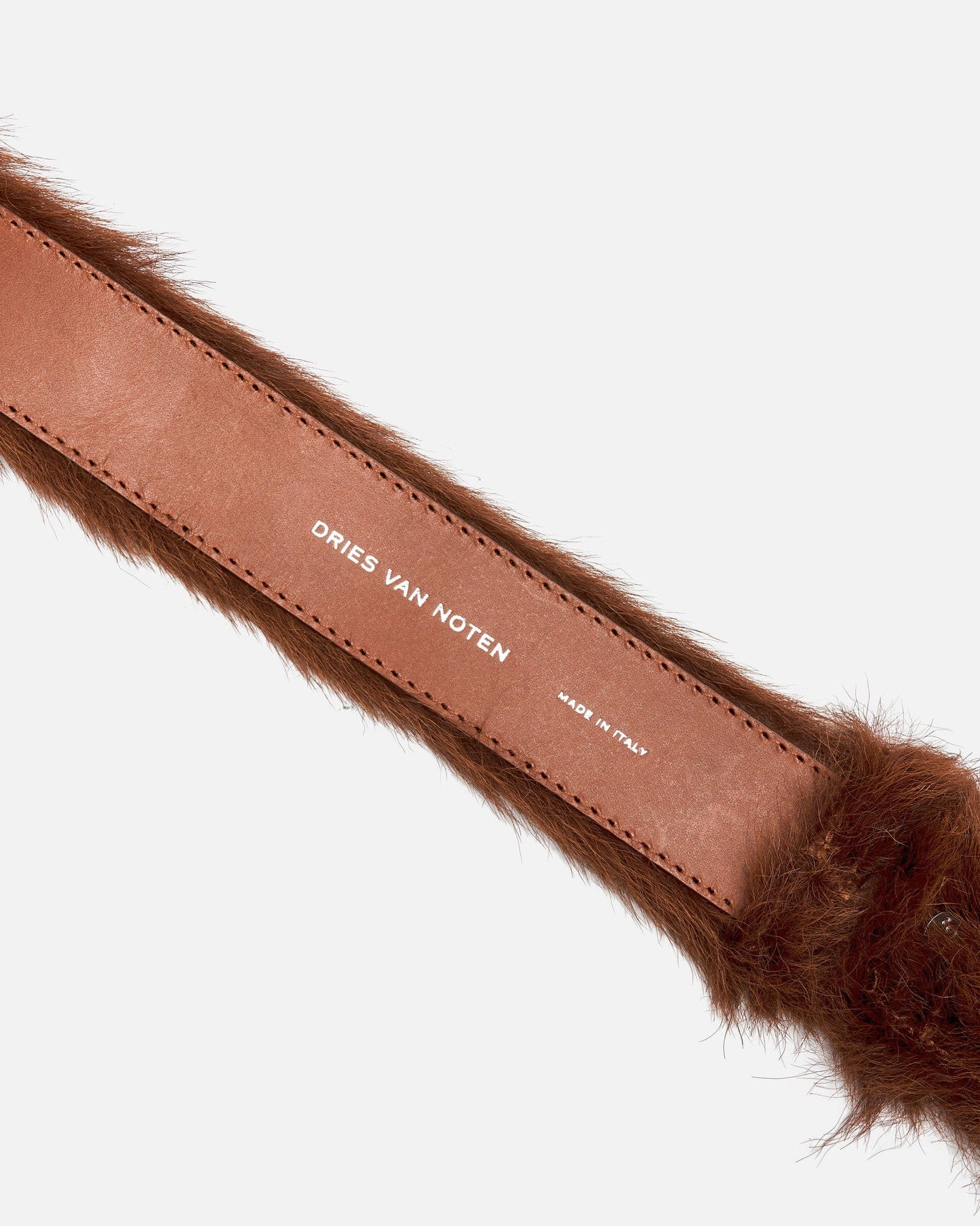 Dries Van Noten Leather Goods Leather Belt in Rust