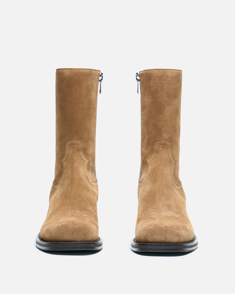 Dries Van Noten Men's Boots Leather High Boots in Tan