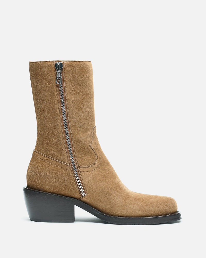 Dries Van Noten Men's Boots Leather High Boots in Tan