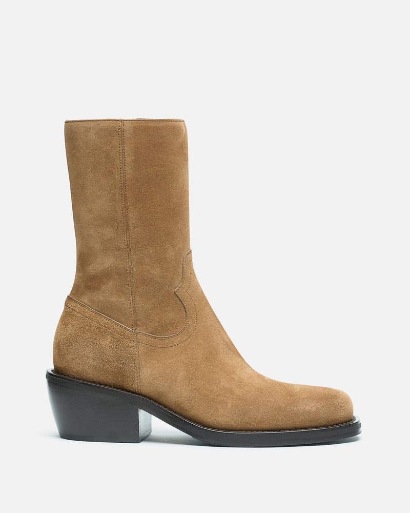 Dries Van Noten Men's Boots Leather High Boots in Tan