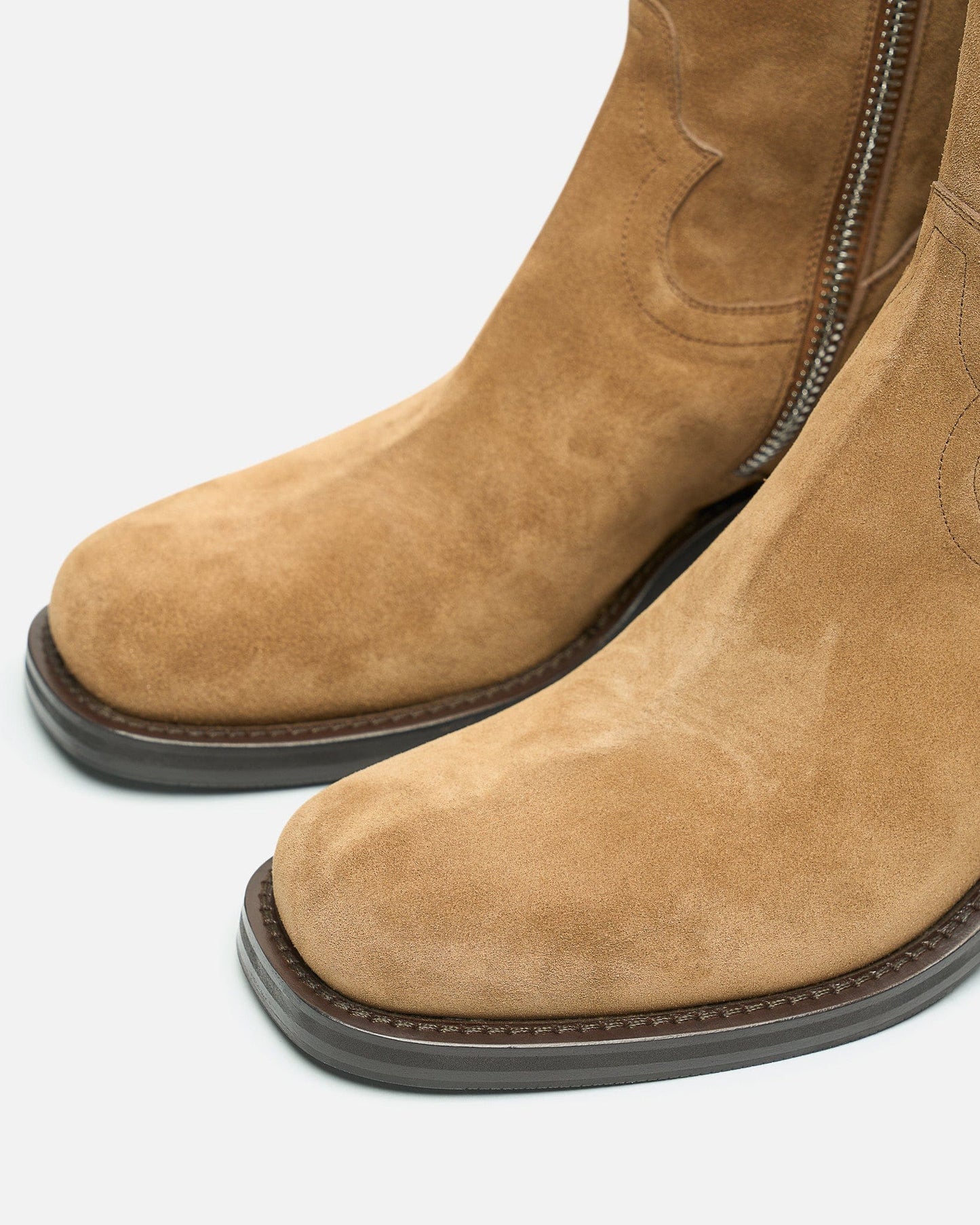 Dries Van Noten Men's Boots Leather High Boots in Tan