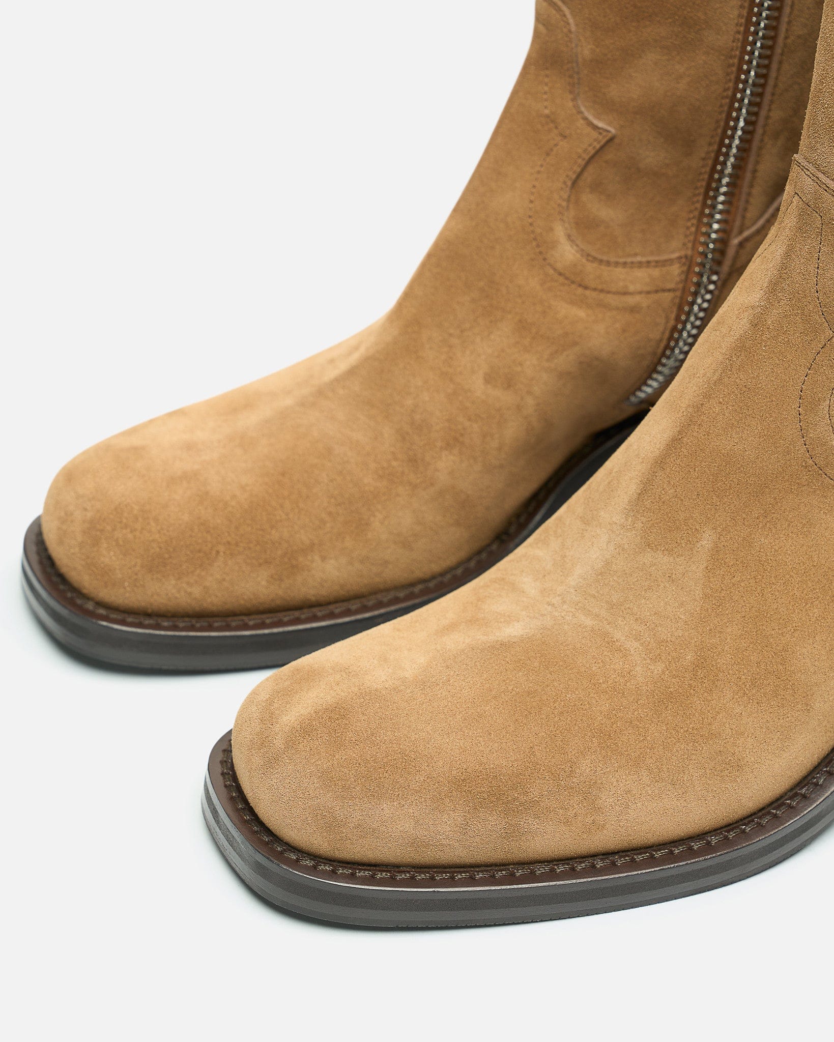 Dries Van Noten Men's Boots Leather High Boots in Tan