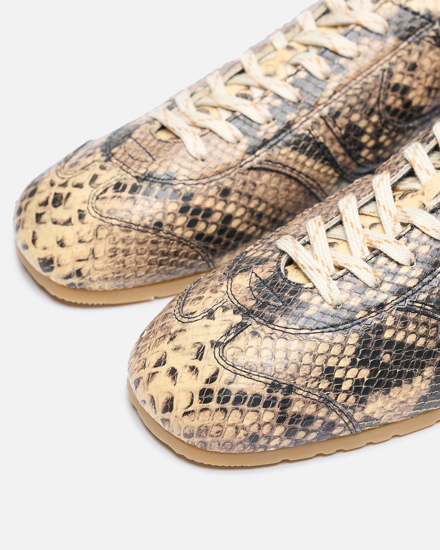 Dries Van Noten Men's Sneakers Leather Marathon Sneaker in Beige