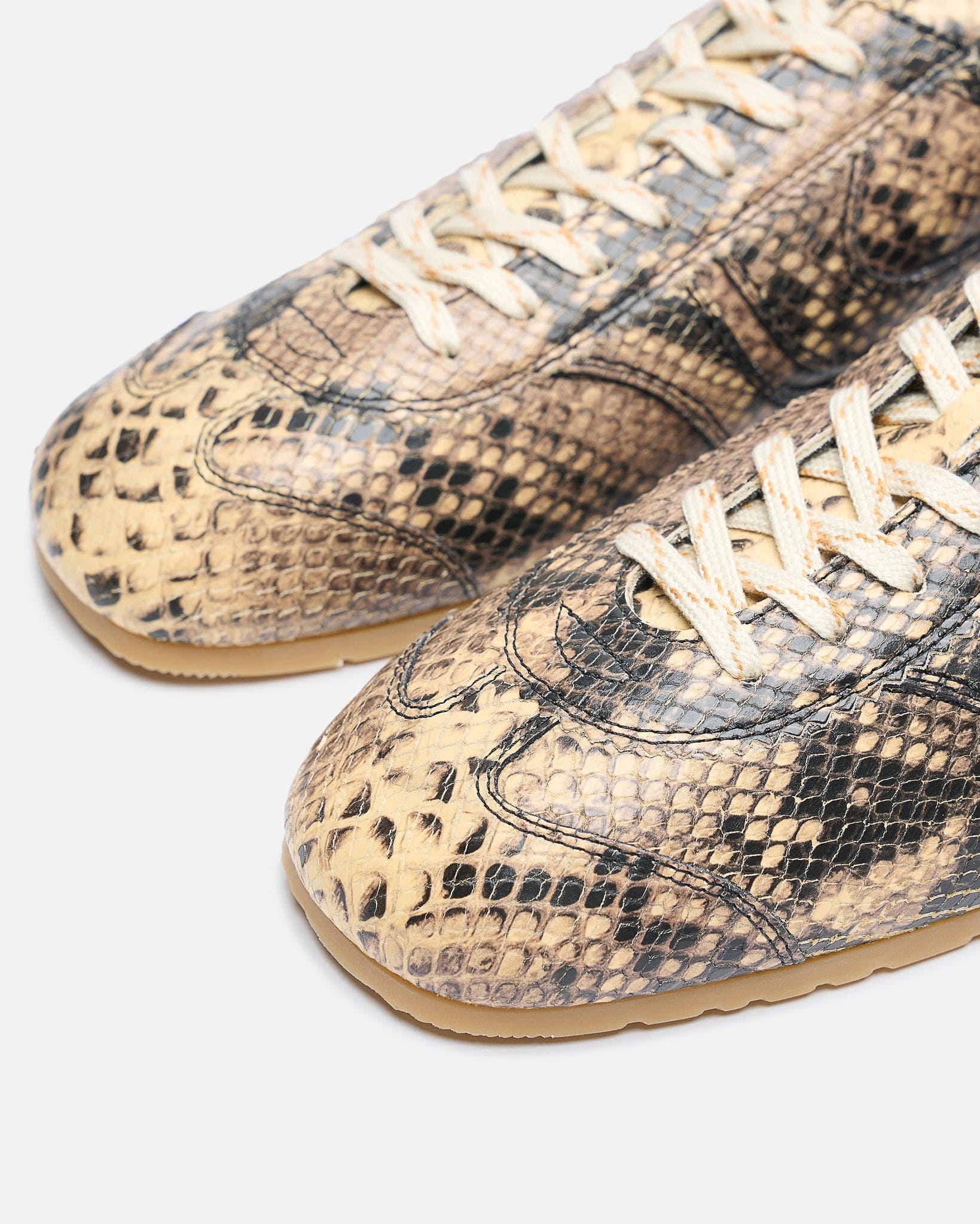 Dries Van Noten Men's Sneakers Leather Marathon Sneaker in Beige