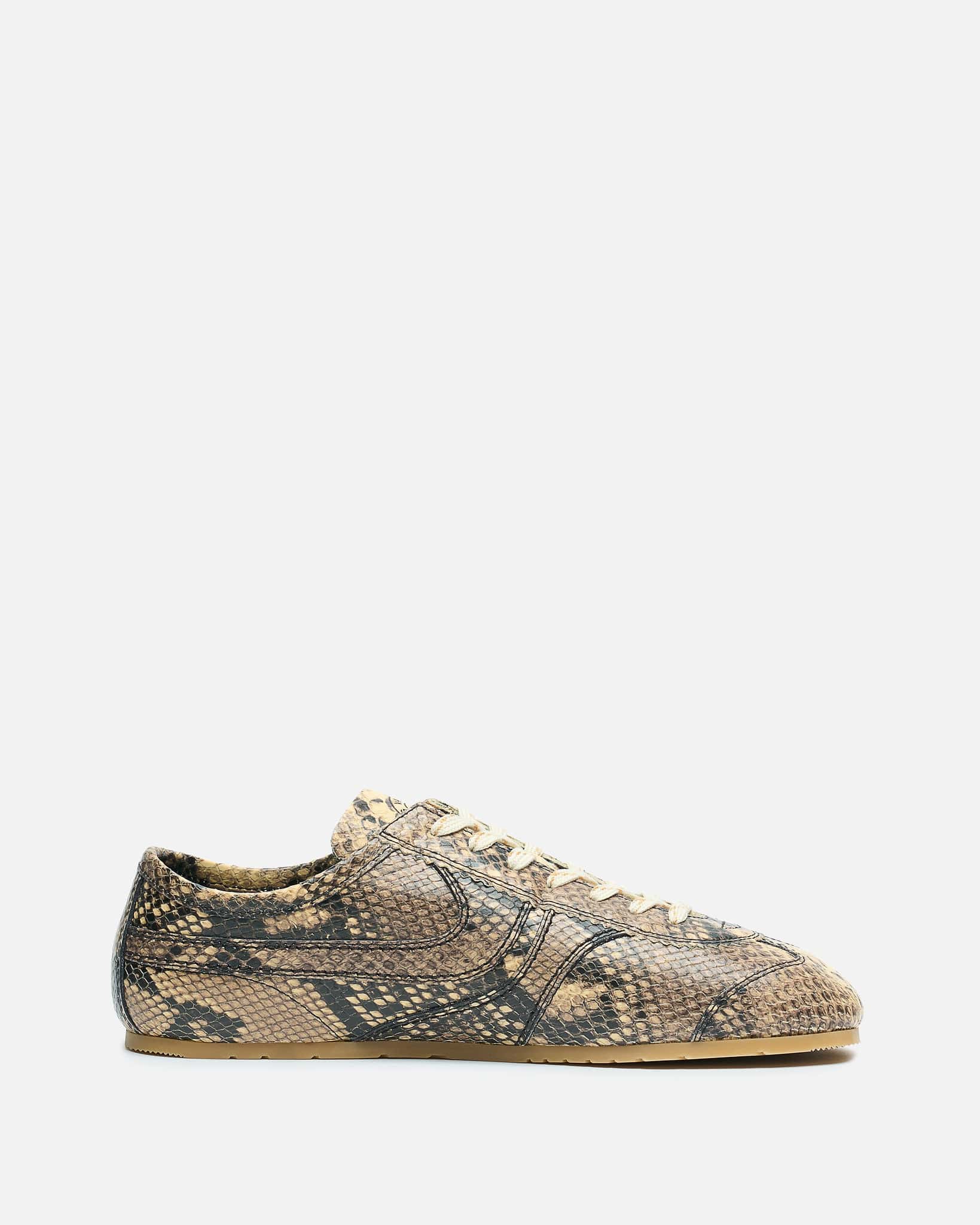 Dries Van Noten Men's Sneakers Leather Marathon Sneaker in Beige