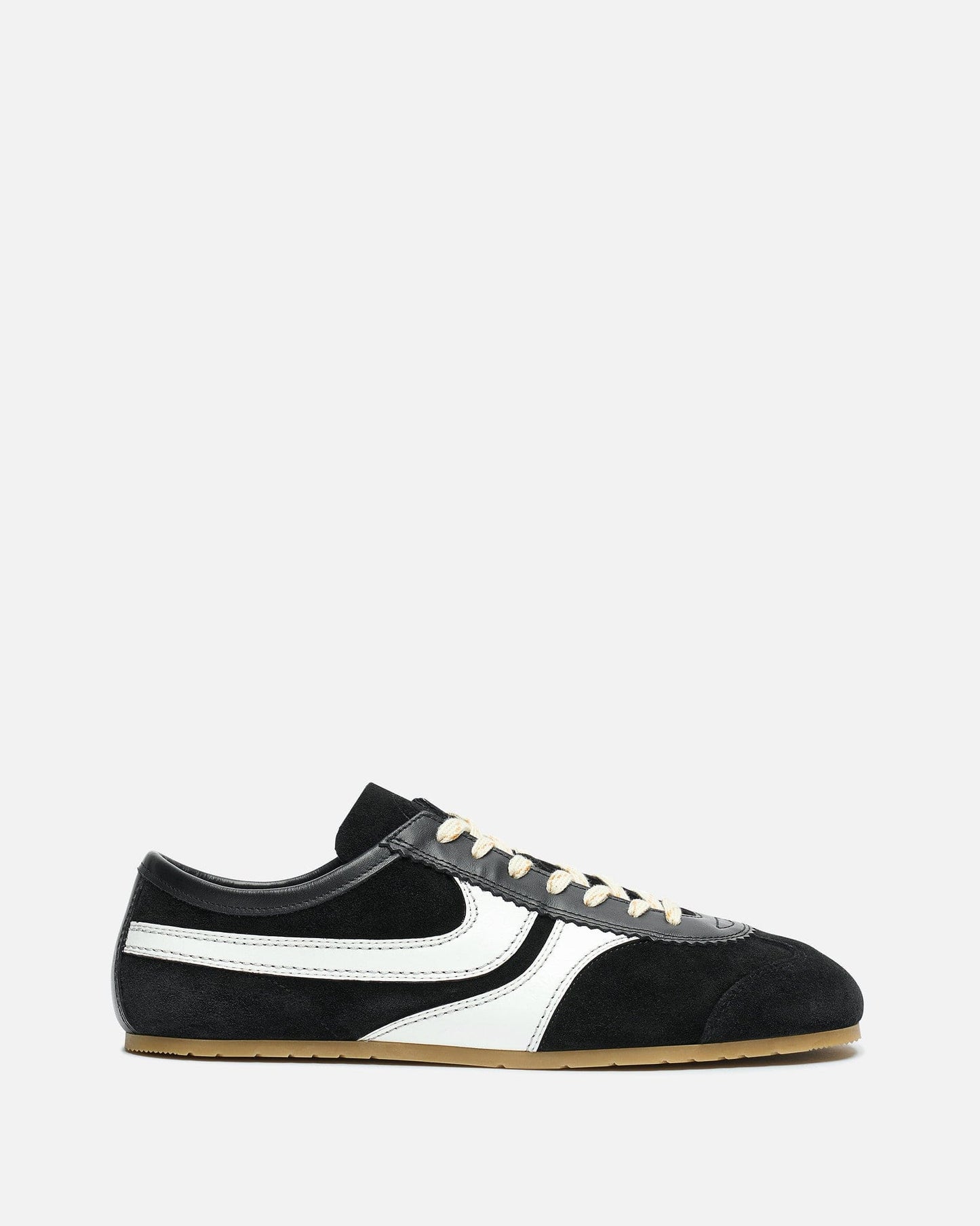 Dries Van Noten Men's Sneakers Leather Marathon Sneaker in Black