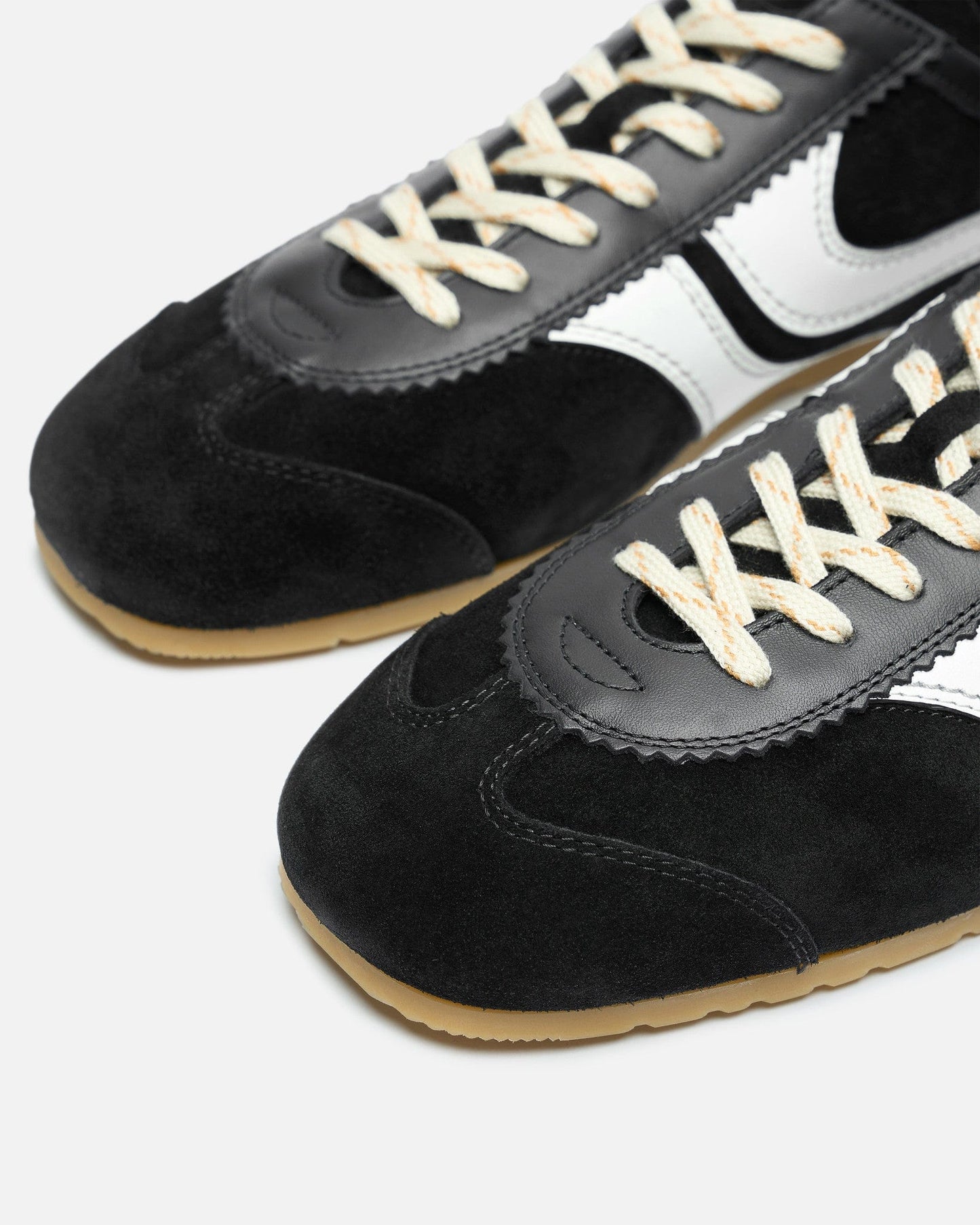 Dries Van Noten Men's Sneakers Leather Marathon Sneaker in Black