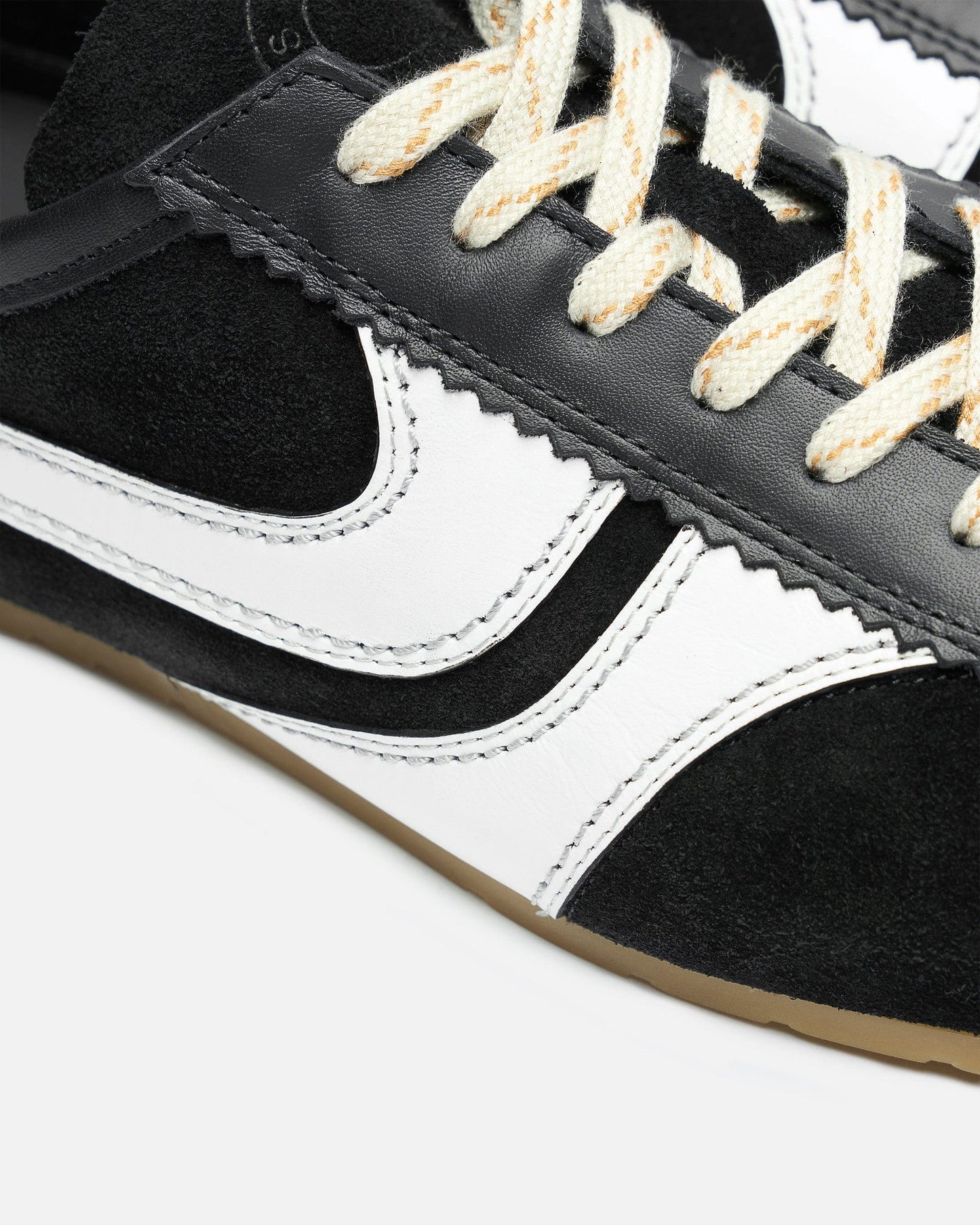 Dries Van Noten Men's Sneakers Leather Marathon Sneaker in Black