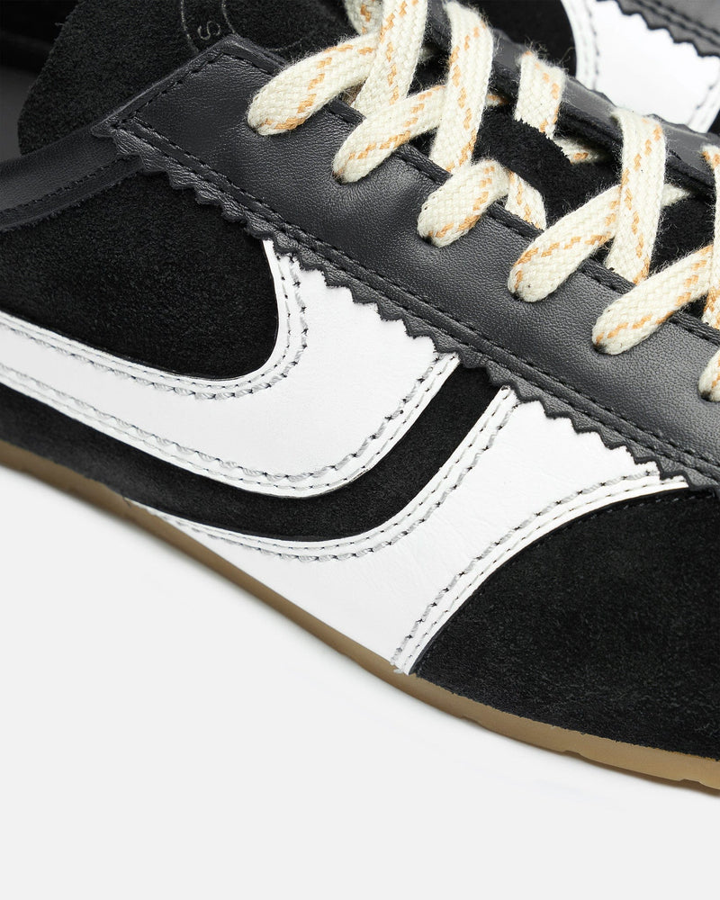 Dries Van Noten Men's Sneakers Leather Marathon Sneaker in Black