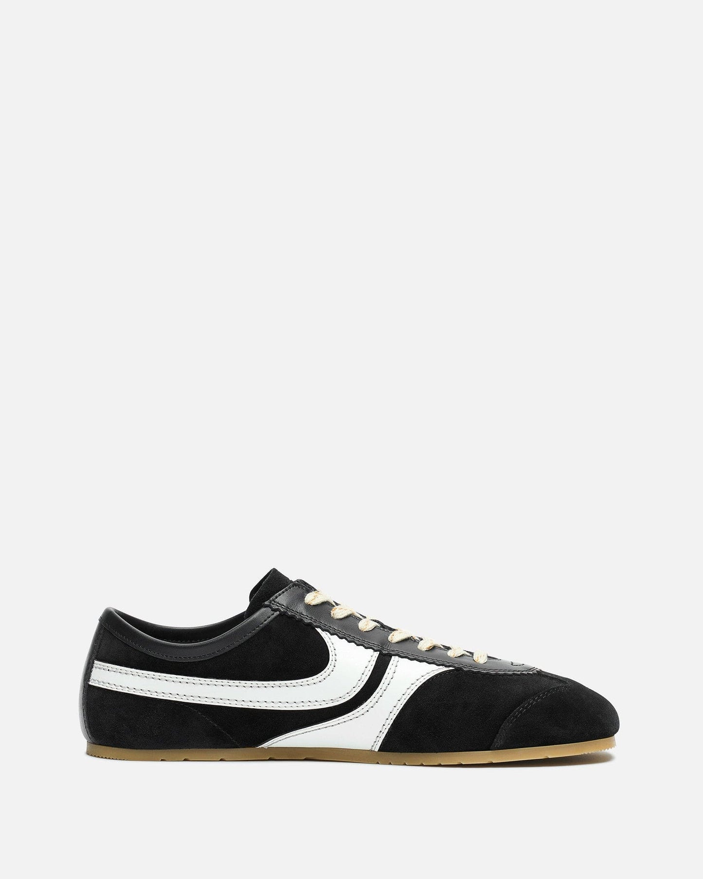 Dries Van Noten Men's Sneakers Leather Marathon Sneaker in Black